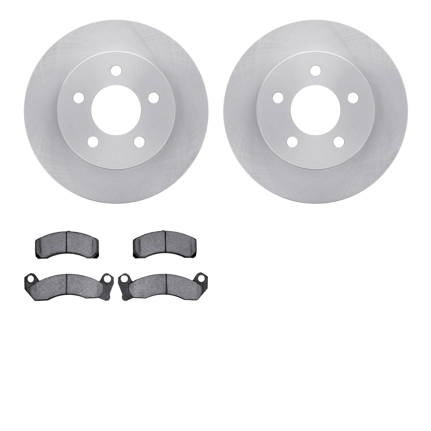 6302-56016 Brake Rotors with 3000-Series Ceramic Brake Pads Kit, 1991-1994 Ford/Lincoln/Mercury/Mazda, Position: Front