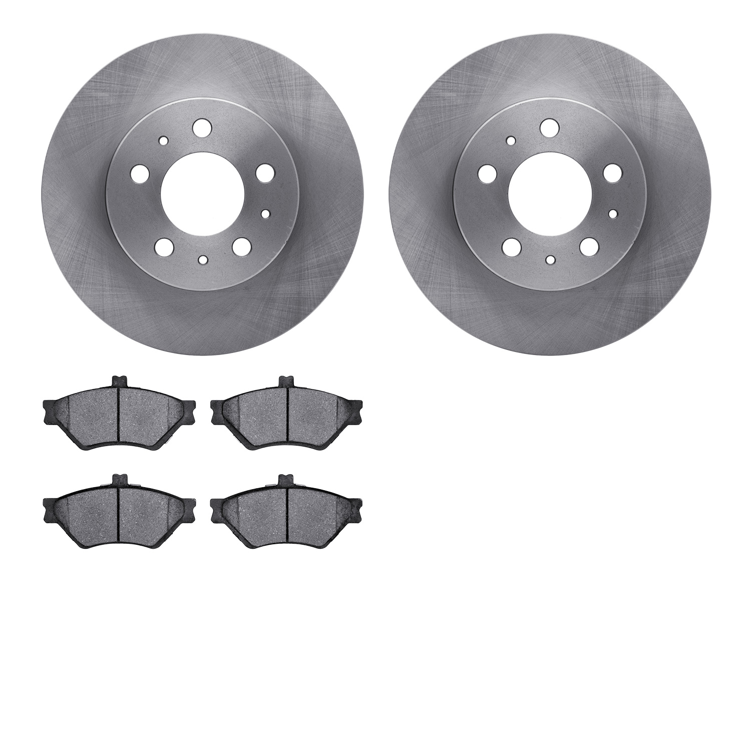 6302-56024 Brake Rotors with 3000-Series Ceramic Brake Pads Kit, 1995-1997 Ford/Lincoln/Mercury/Mazda, Position: Front