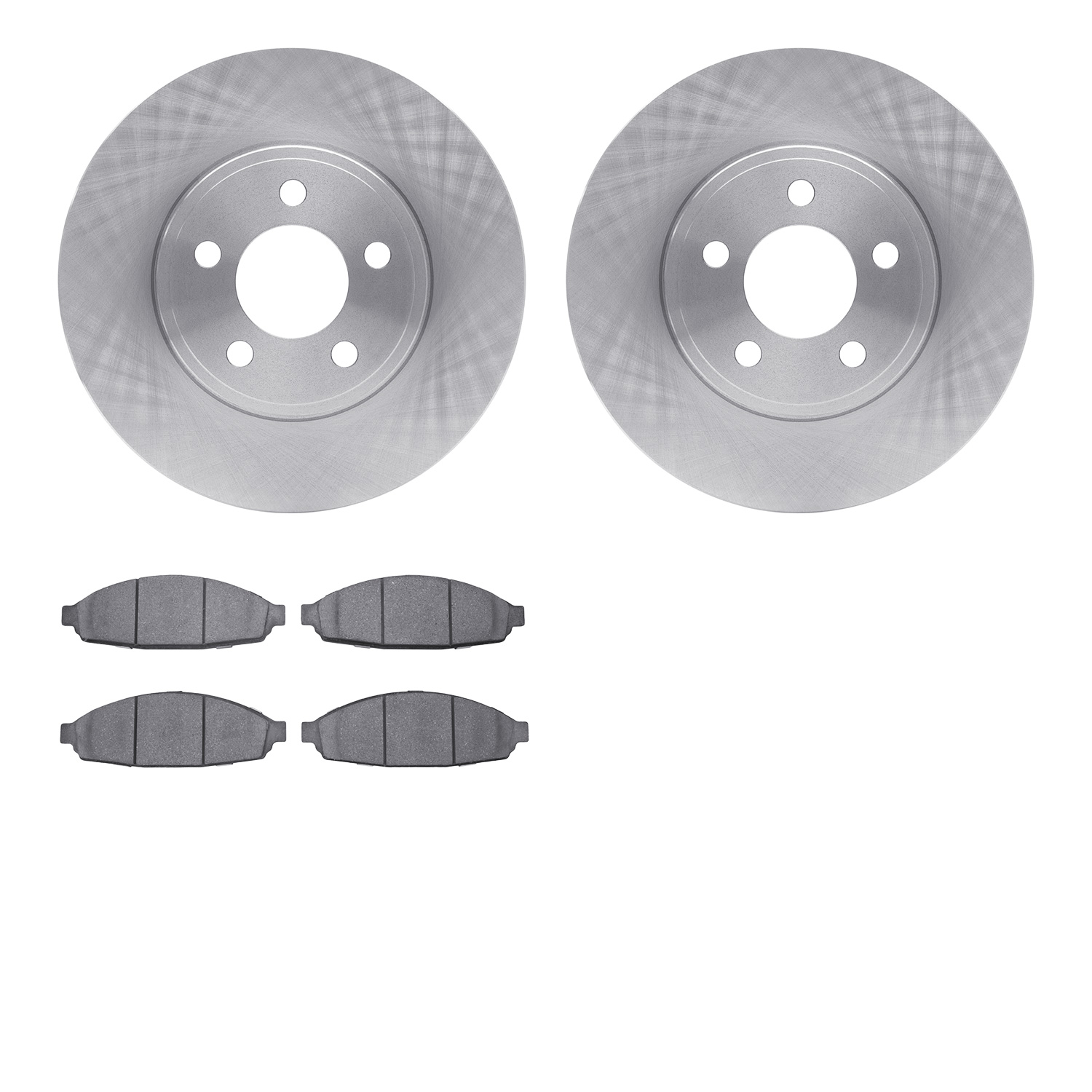 6302-56033 Brake Rotors with 3000-Series Ceramic Brake Pads Kit, 2003-2011 Ford/Lincoln/Mercury/Mazda, Position: Front