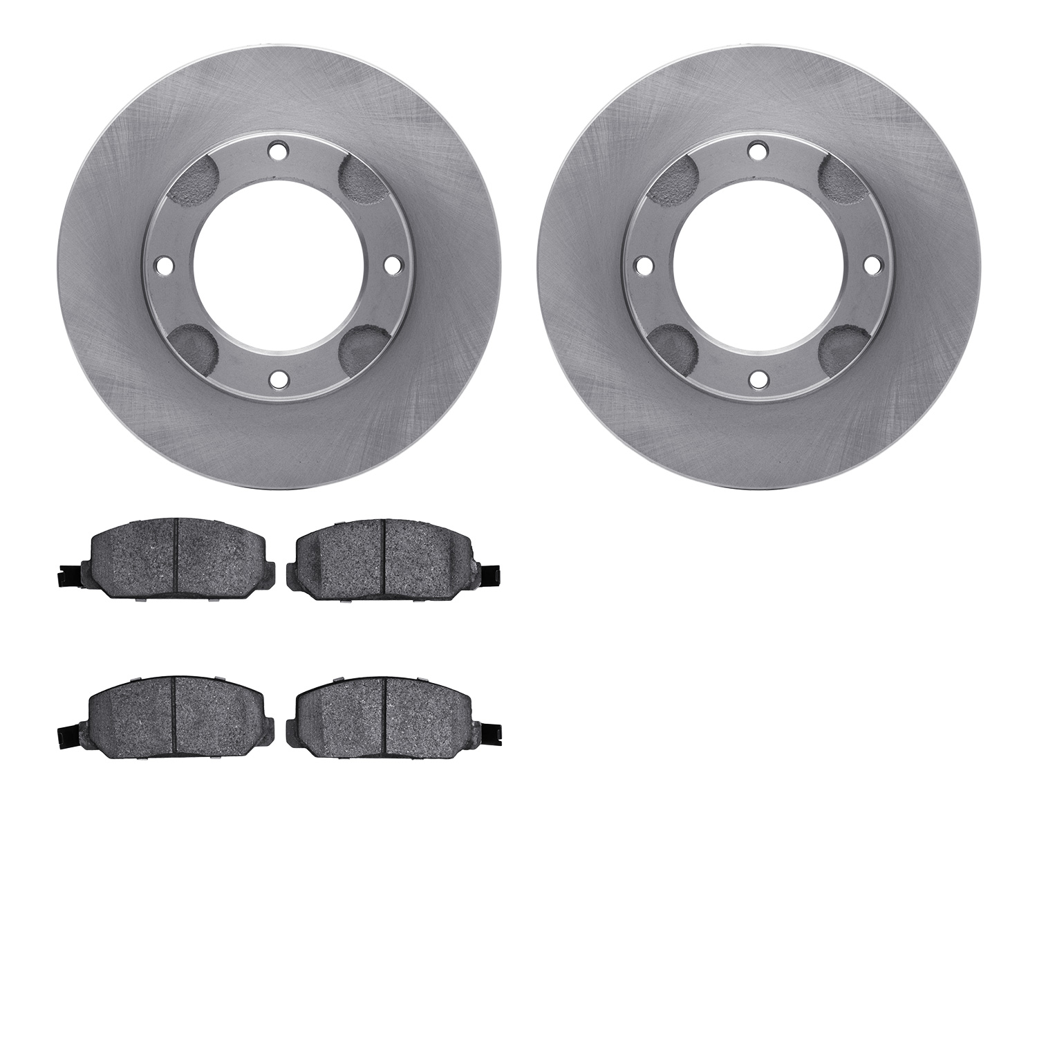 6302-59006 Brake Rotors with 3000-Series Ceramic Brake Pads Kit, 1976-1981 Acura/Honda, Position: Front