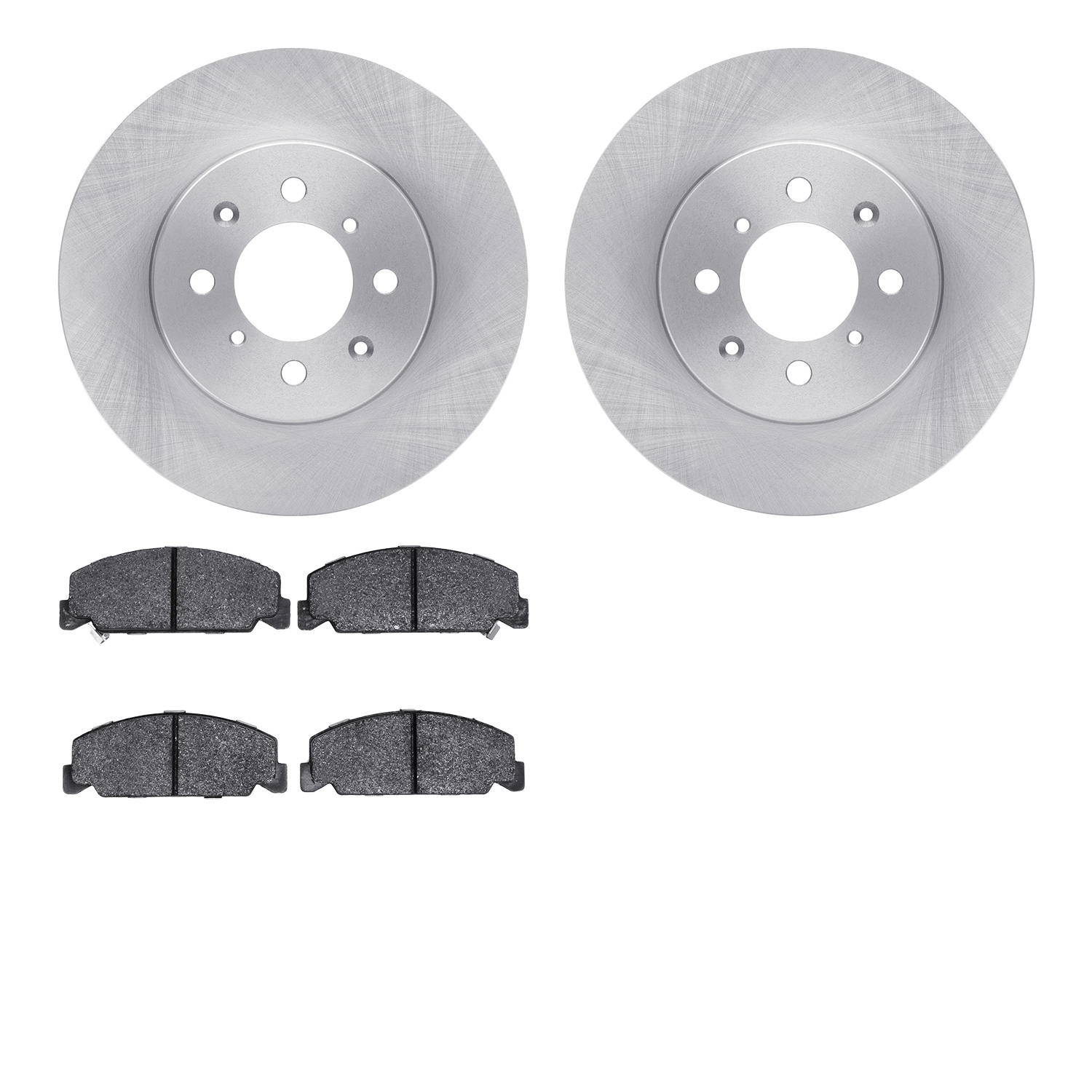 6302-59012 Brake Rotors with 3000-Series Ceramic Brake Pads Kit, 1994-1995 Acura/Honda, Position: Front