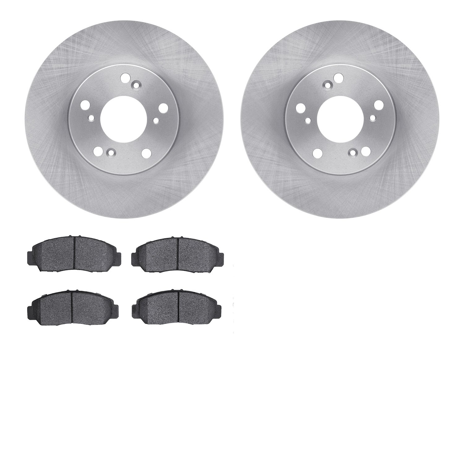 6302-59095 Brake Rotors with 3000-Series Ceramic Brake Pads Kit, 2003-2021 Acura/Honda, Position: Front