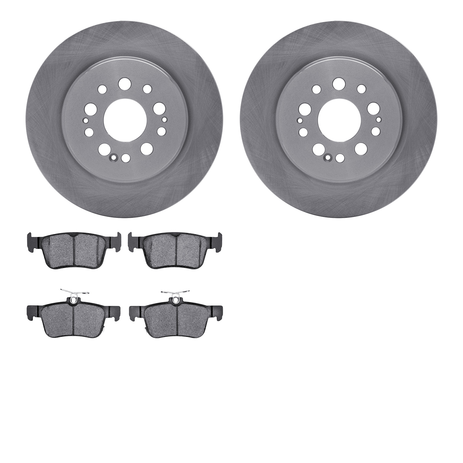 6302-59110 Brake Rotors with 3000-Series Ceramic Brake Pads Kit, 2019-2019 Acura/Honda, Position: Rear