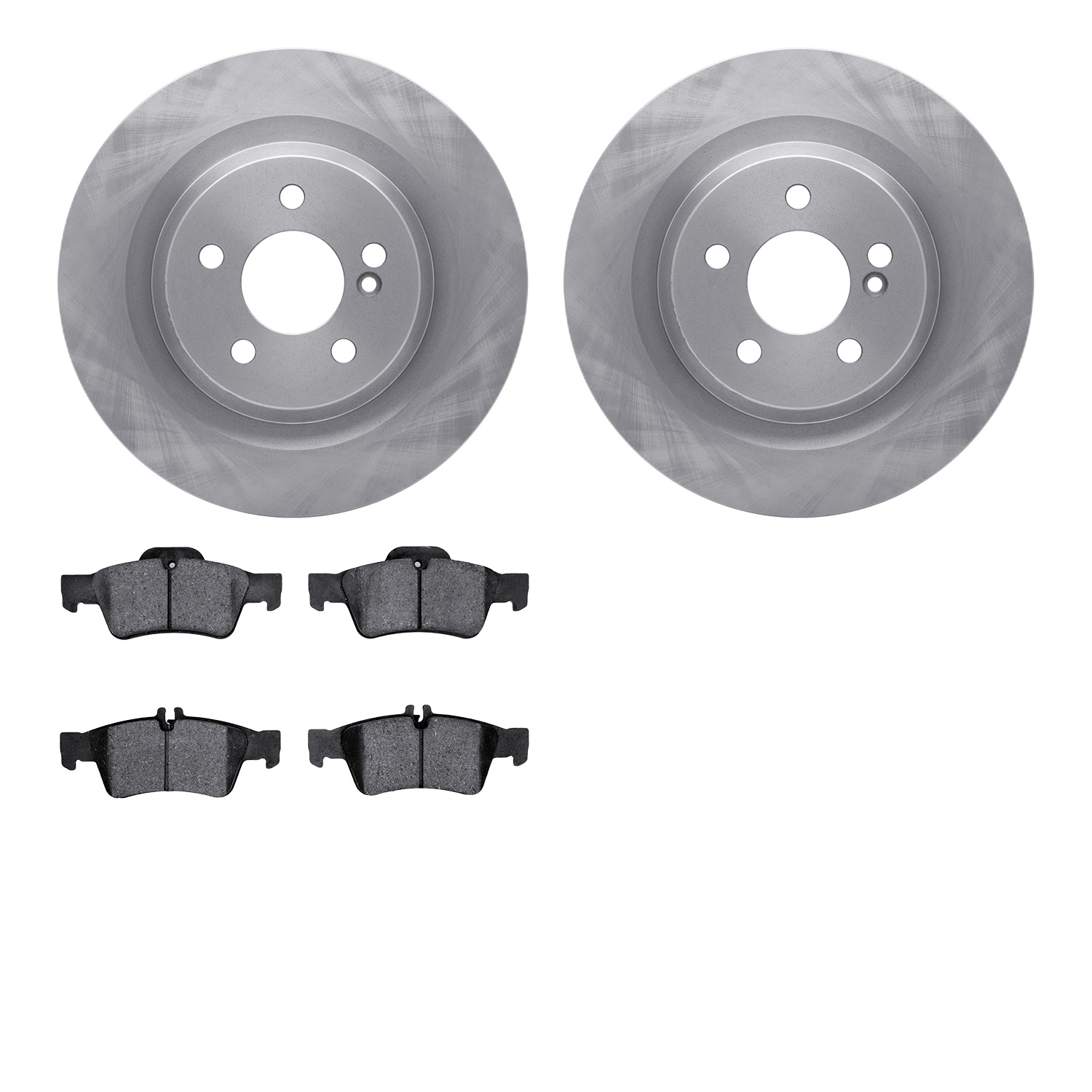 6302-63121 Brake Rotors with 3000-Series Ceramic Brake Pads Kit, 2010-2018 Mercedes-Benz, Position: Rear