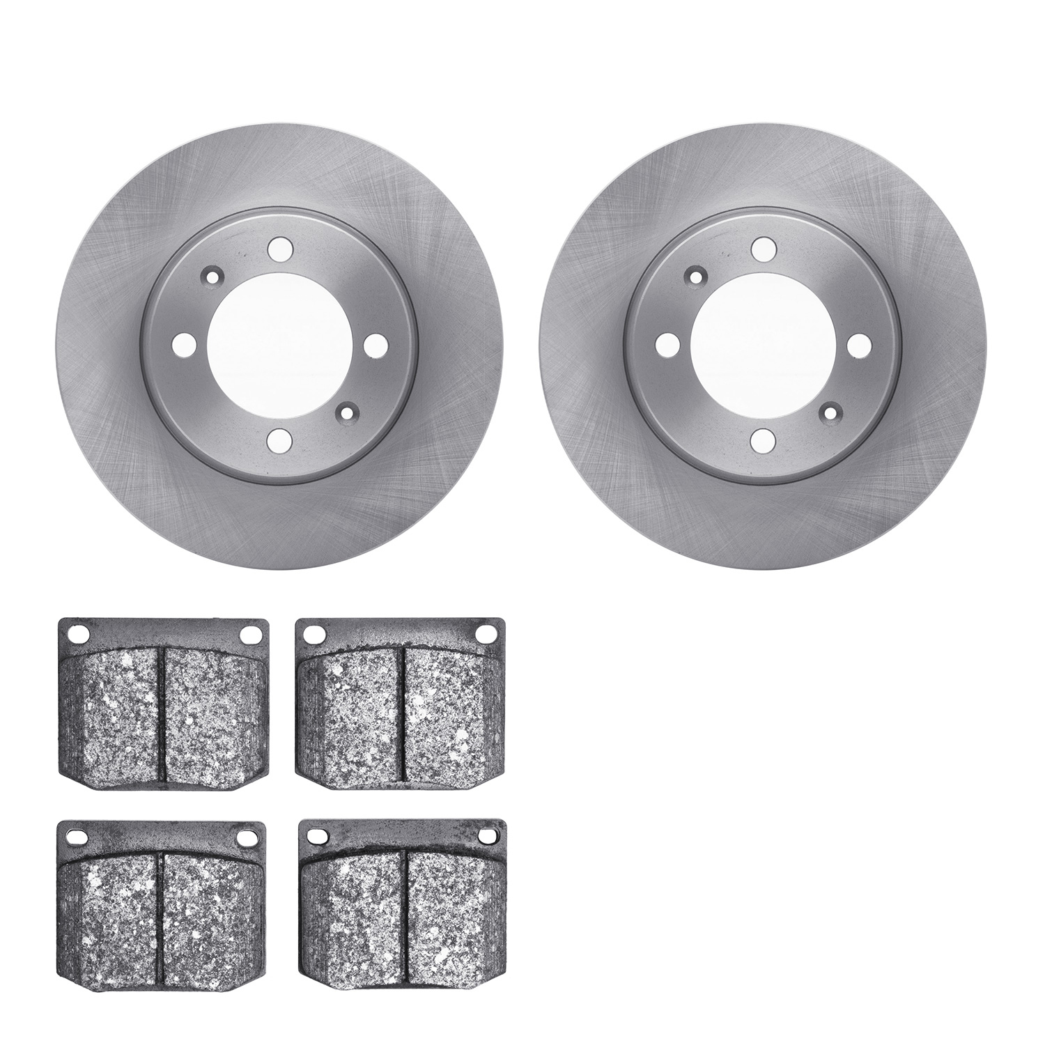 6302-65001 Brake Rotors with 3000-Series Ceramic Brake Pads Kit, 1981-1987 GM, Position: Front