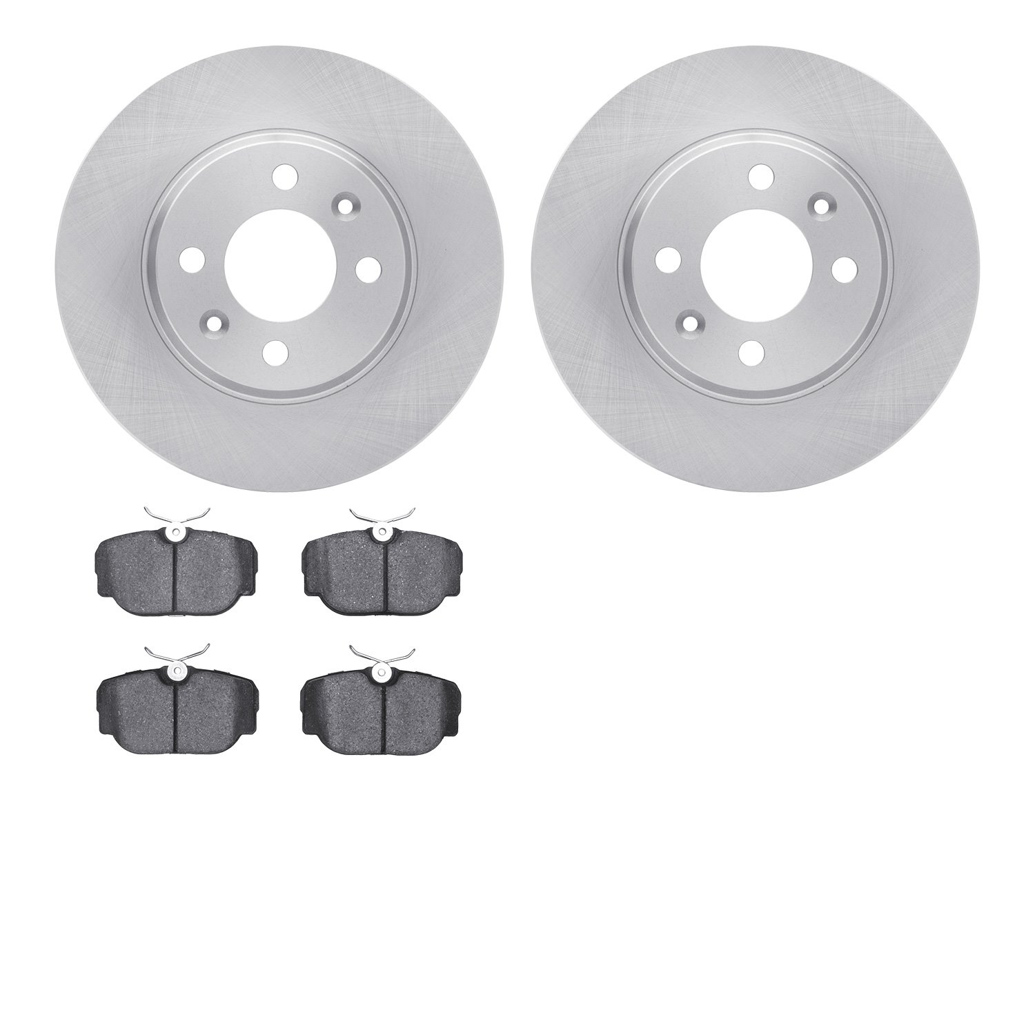 6302-65007 Brake Rotors with 3000-Series Ceramic Brake Pads Kit, 1987-1993 GM, Position: Front