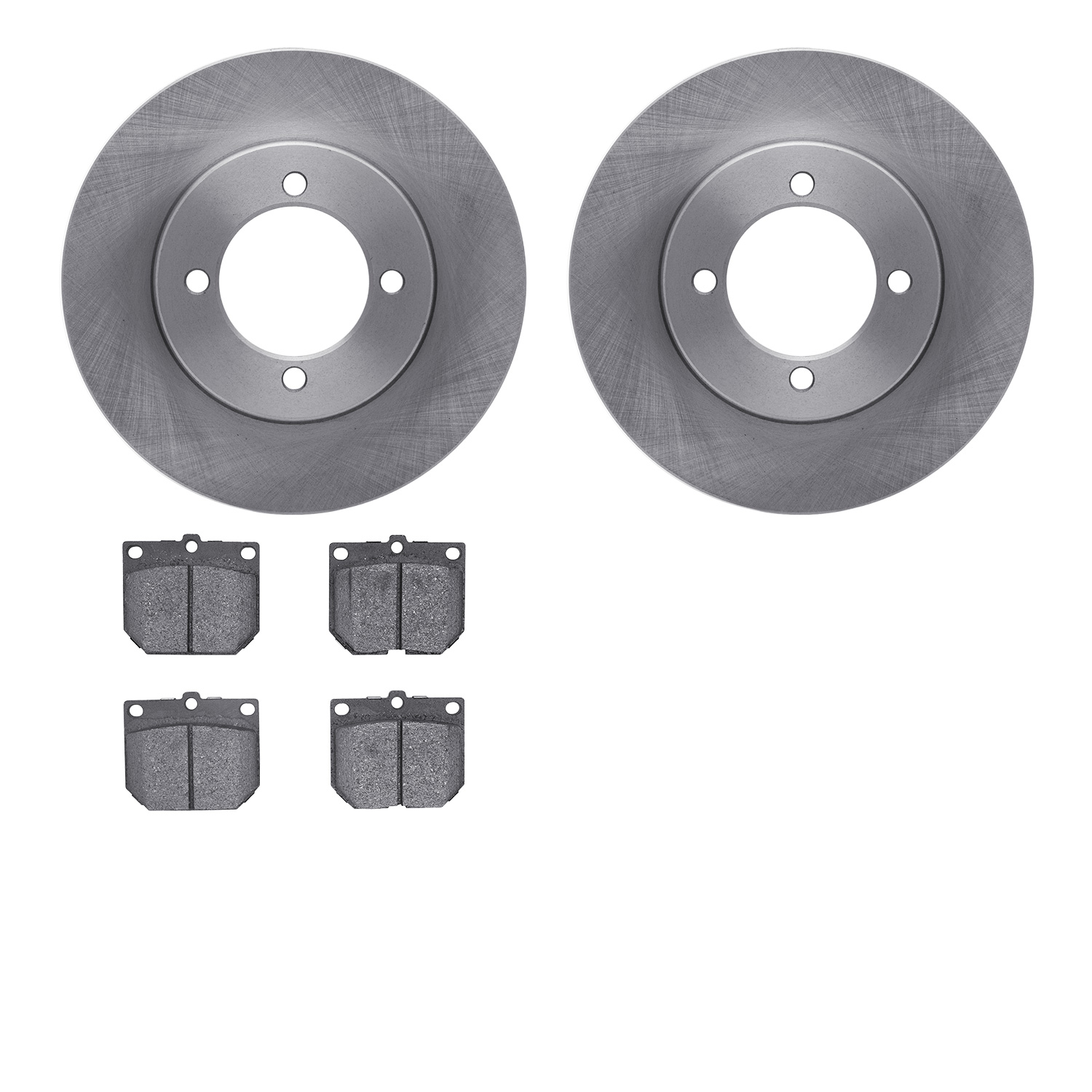 6302-67006 Brake Rotors with 3000-Series Ceramic Brake Pads Kit, 1977-1980 Infiniti/Nissan, Position: Front