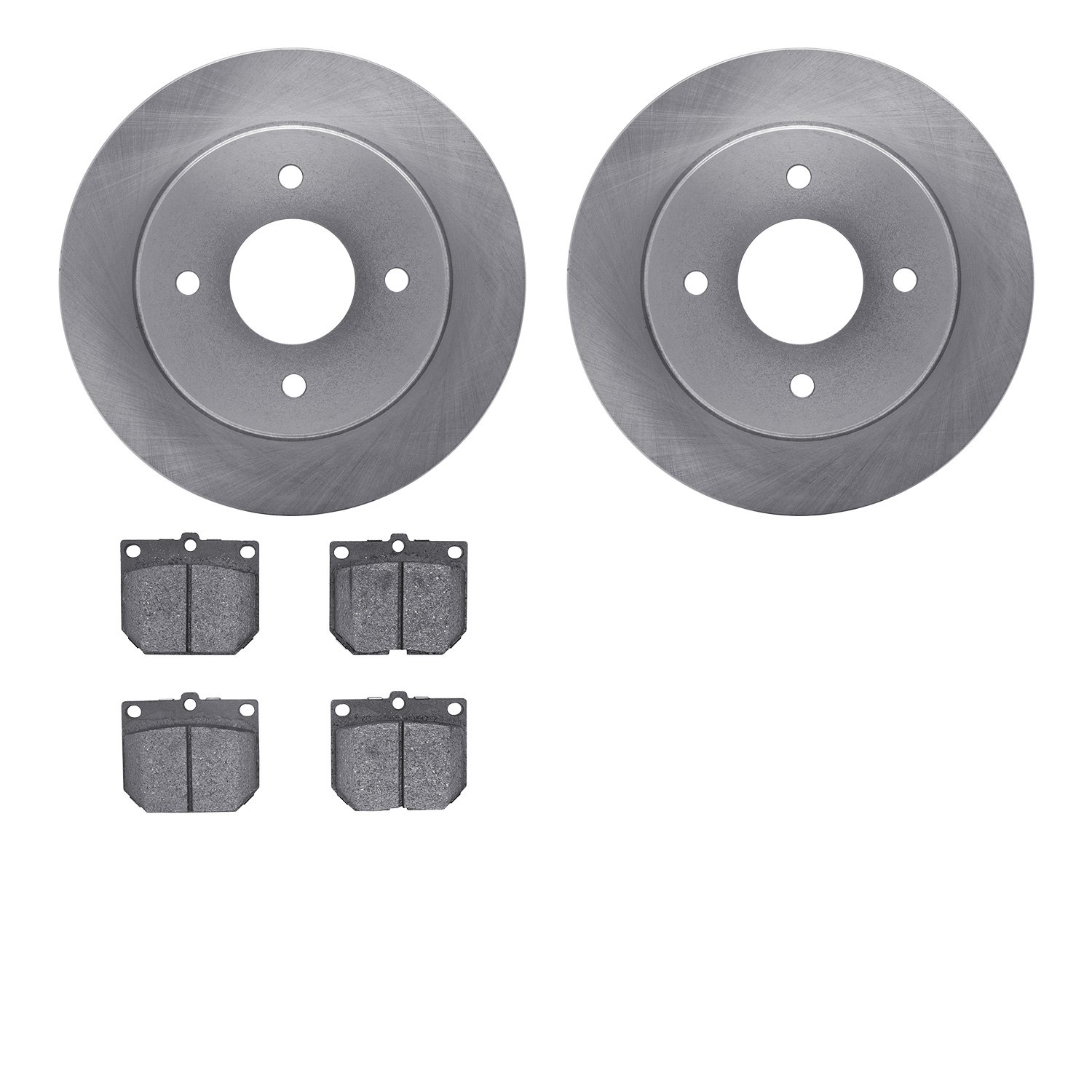 6302-67008 Brake Rotors with 3000-Series Ceramic Brake Pads Kit, 1980-1983 Infiniti/Nissan, Position: Front