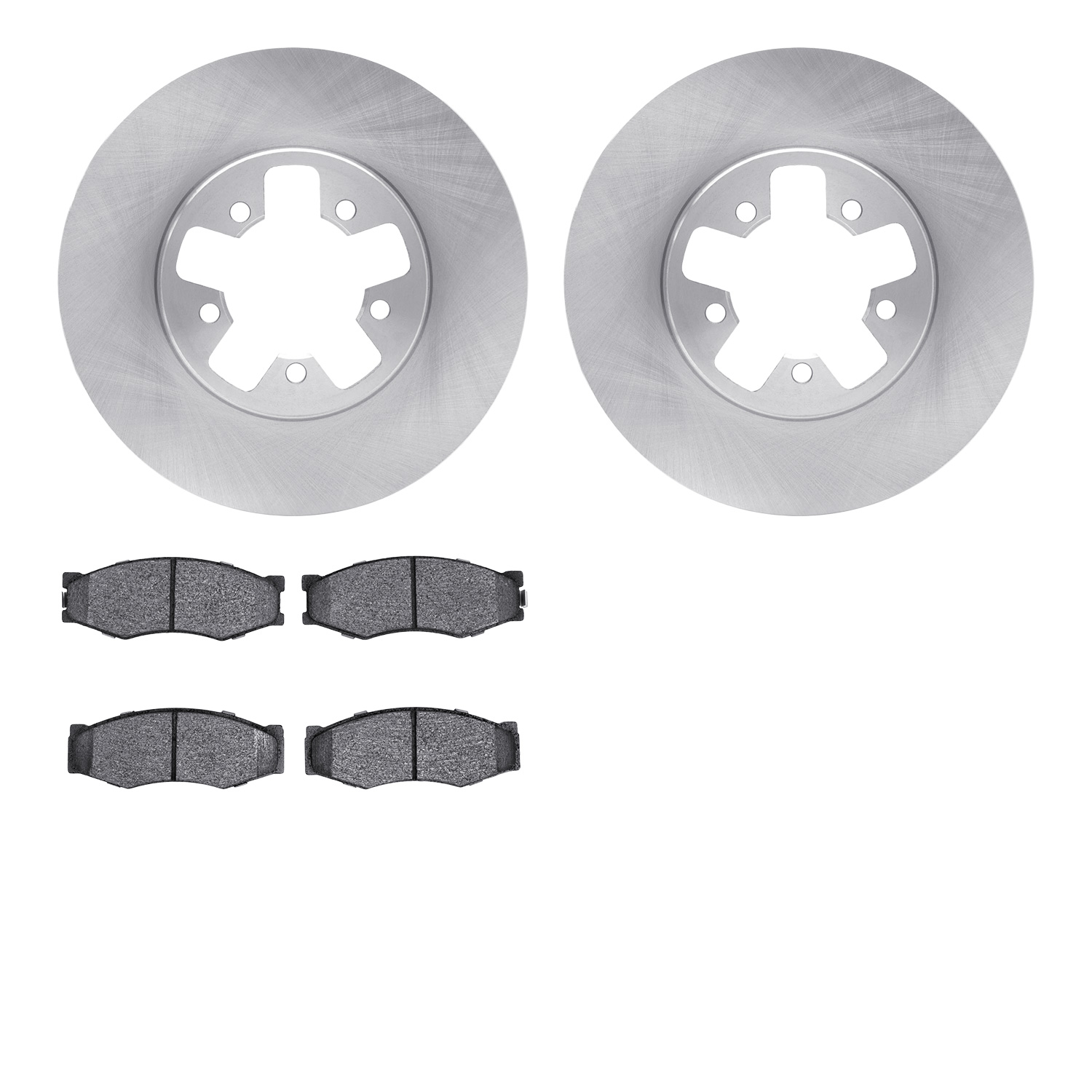 6302-67017 Brake Rotors with 3000-Series Ceramic Brake Pads Kit, 1984-1989 Infiniti/Nissan, Position: Front