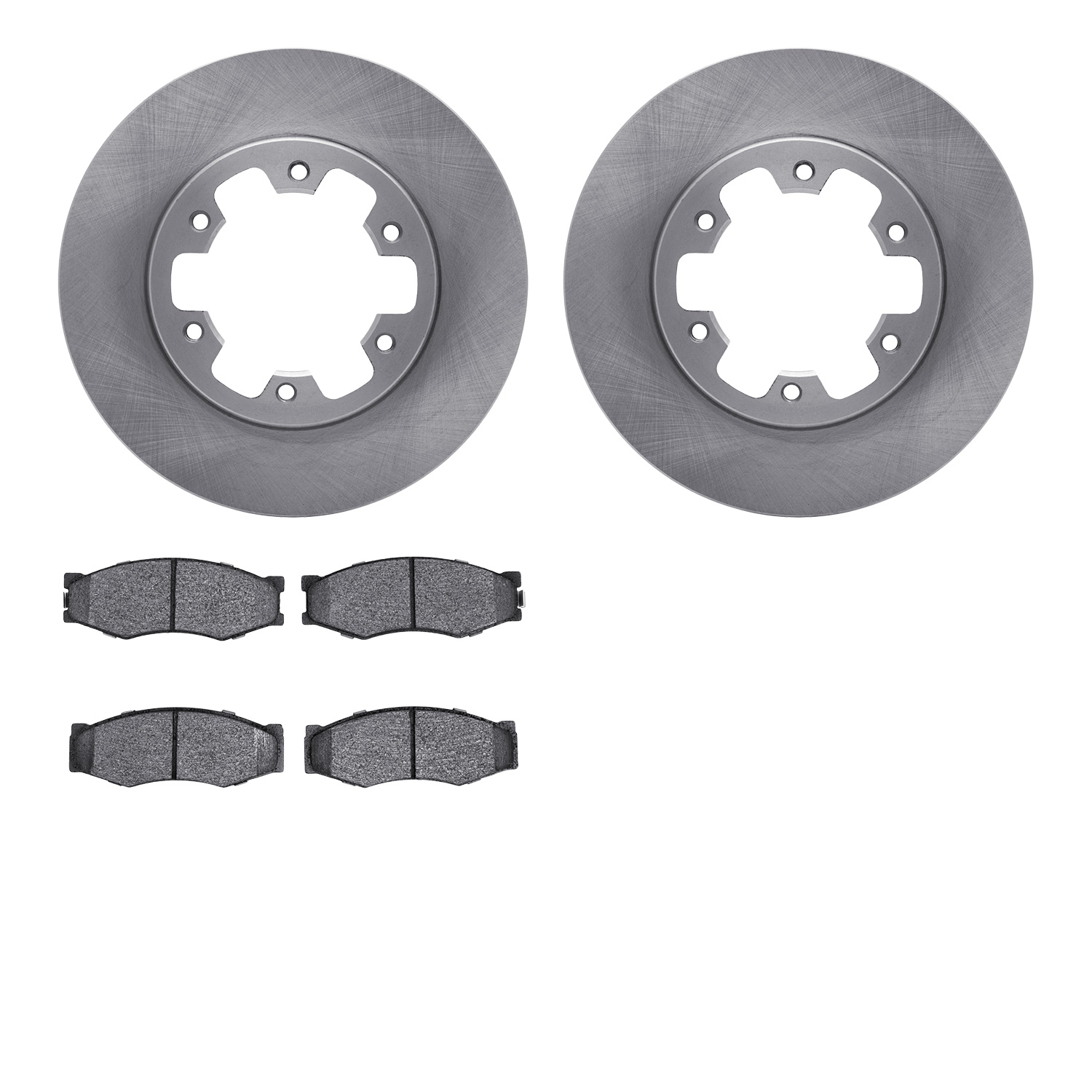 6302-67023 Brake Rotors with 3000-Series Ceramic Brake Pads Kit, 1983-1985 Infiniti/Nissan, Position: Front