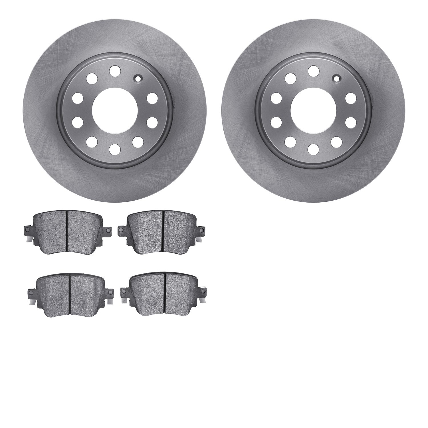 6302-74030 Brake Rotors with 3000-Series Ceramic Brake Pads Kit, Fits Select Audi/Volkswagen, Position: Rear
