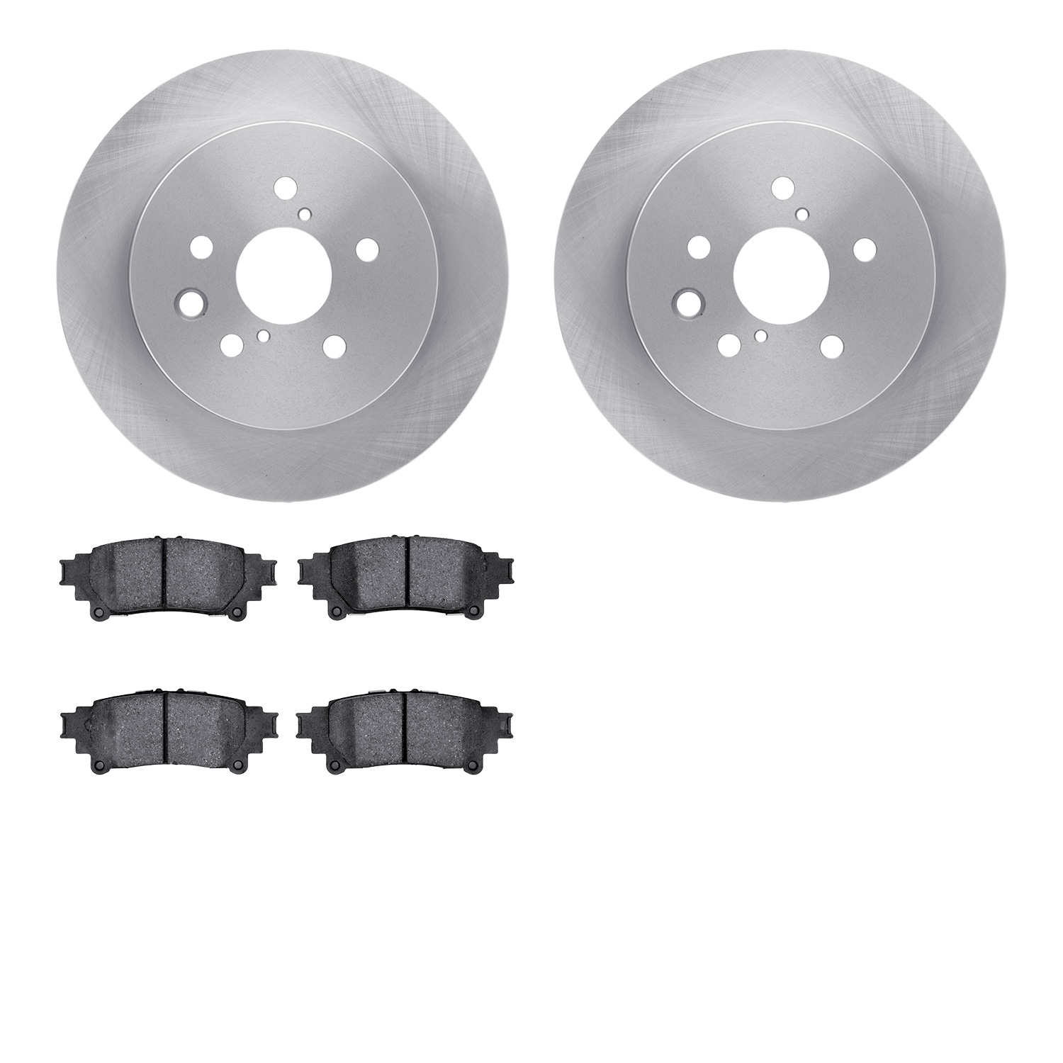 6302-75032 Brake Rotors with 3000-Series Ceramic Brake Pads Kit, 2014-2015 Lexus/Toyota/Scion, Position: Rear