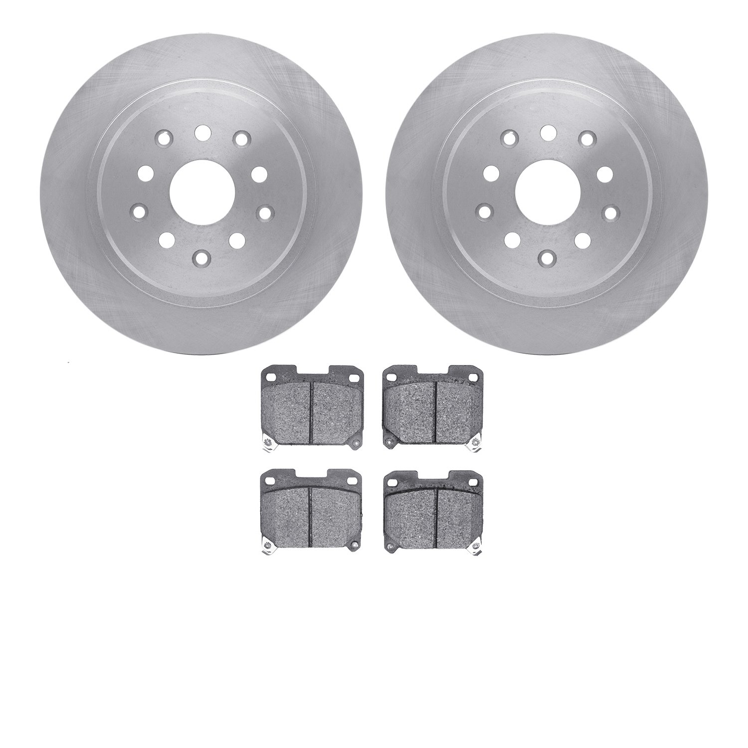 6302-76008 Brake Rotors with 3000-Series Ceramic Brake Pads Kit, 1993-1998 Lexus/Toyota/Scion, Position: Rear