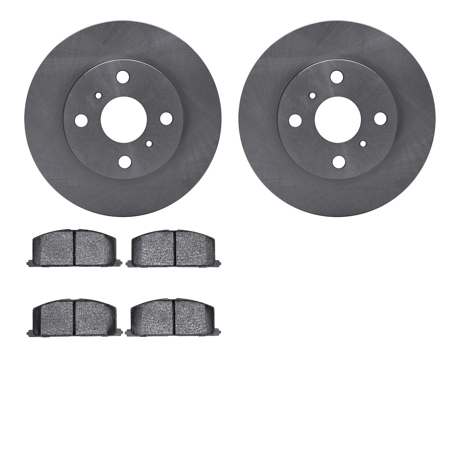 6302-76031 Brake Rotors with 3000-Series Ceramic Brake Pads Kit, 1985-1988 Multiple Makes/Models, Position: Front