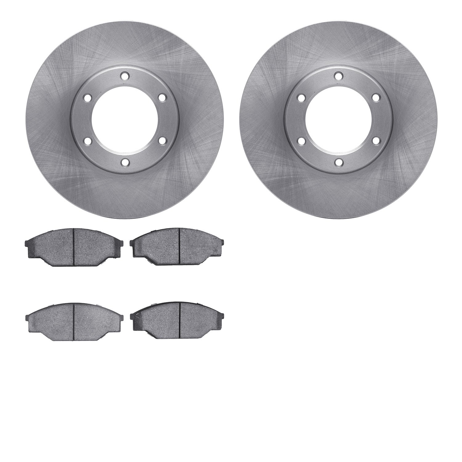 6302-76046 Brake Rotors with 3000-Series Ceramic Brake Pads Kit, 1987-1988 Lexus/Toyota/Scion, Position: Front