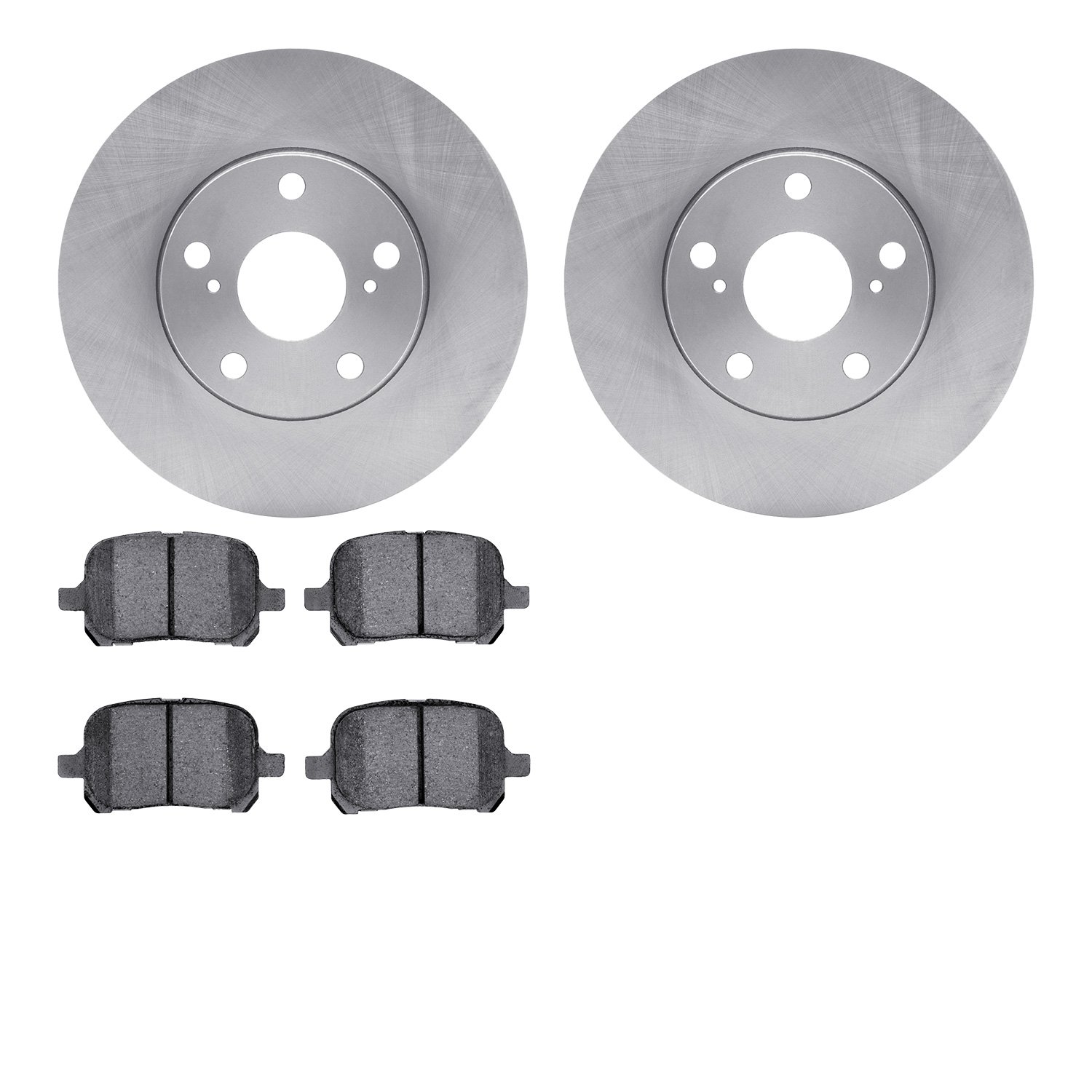 6302-76112 Brake Rotors with 3000-Series Ceramic Brake Pads Kit, 1997-2004 Lexus/Toyota/Scion, Position: Front