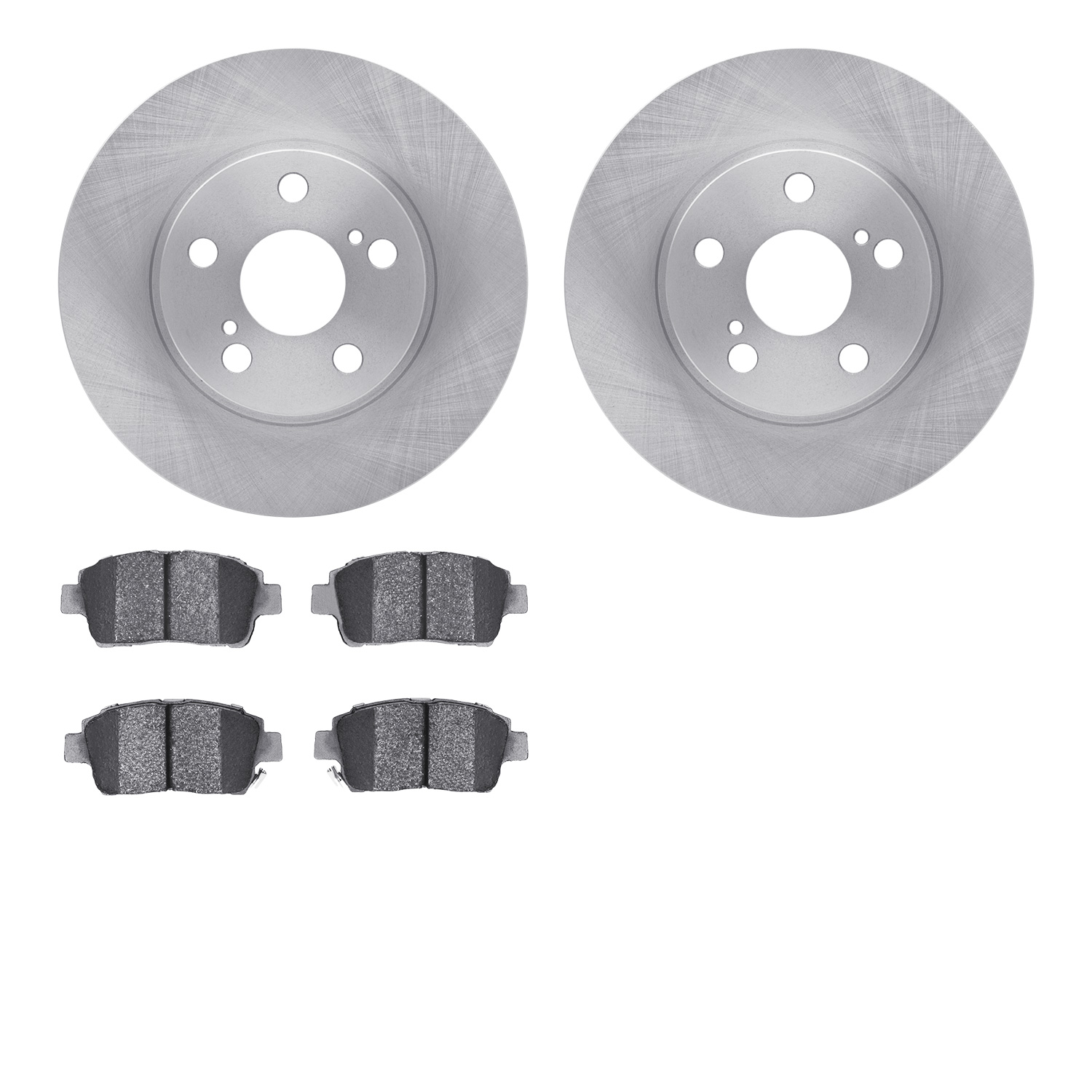 6302-76122 Brake Rotors with 3000-Series Ceramic Brake Pads Kit, 2004-2009 Lexus/Toyota/Scion, Position: Front