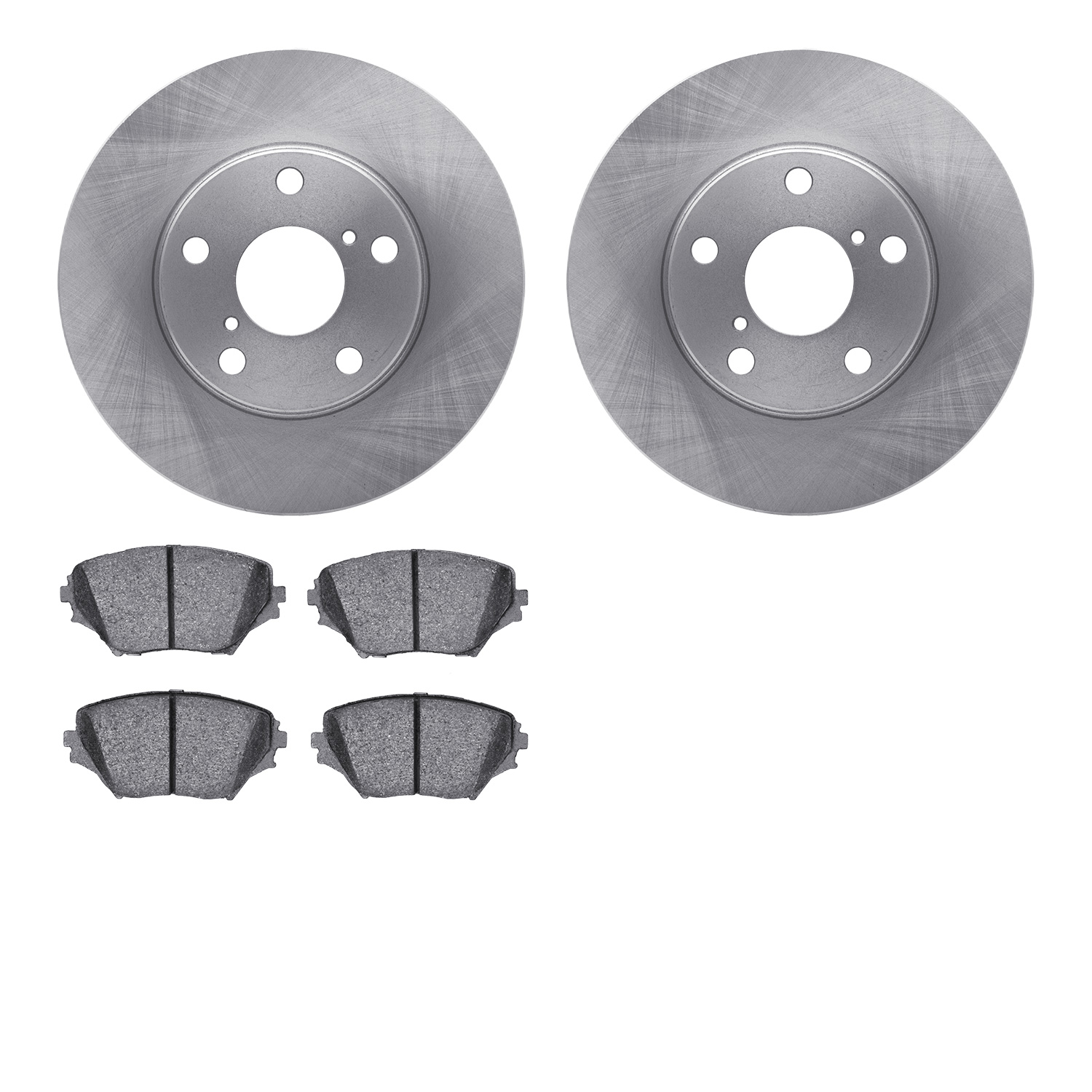 6302-76130 Brake Rotors with 3000-Series Ceramic Brake Pads Kit, 2001-2005 Lexus/Toyota/Scion, Position: Front