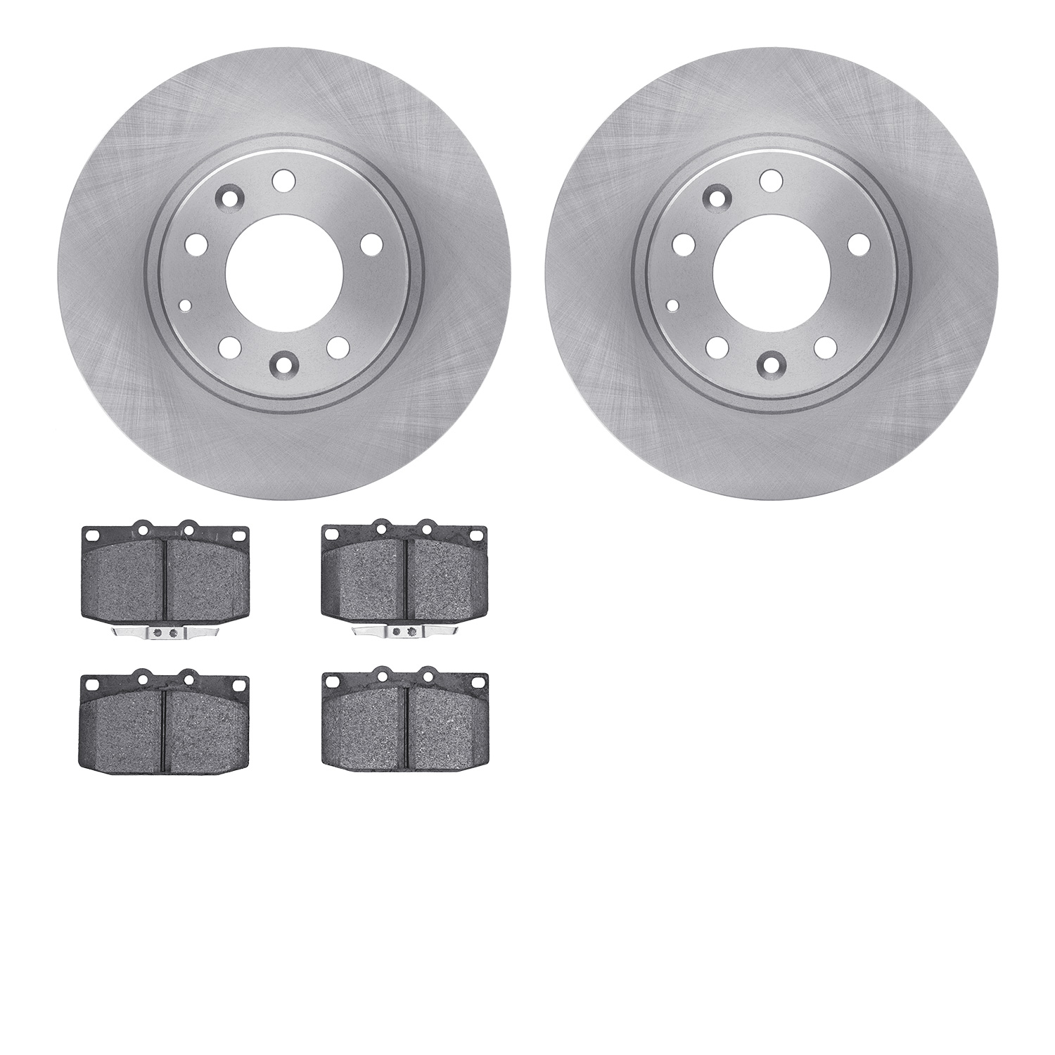 6302-80015 Brake Rotors with 3000-Series Ceramic Brake Pads Kit, 1993-1995 Ford/Lincoln/Mercury/Mazda, Position: Front