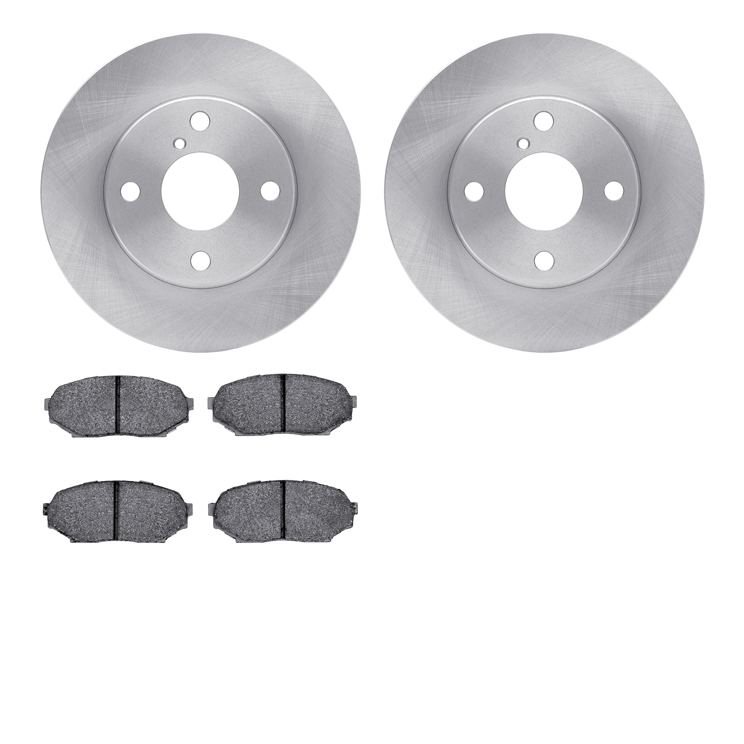 6302-80031 Brake Rotors with 3000-Series Ceramic Brake Pads Kit, 1990-1993 Ford/Lincoln/Mercury/Mazda, Position: Front