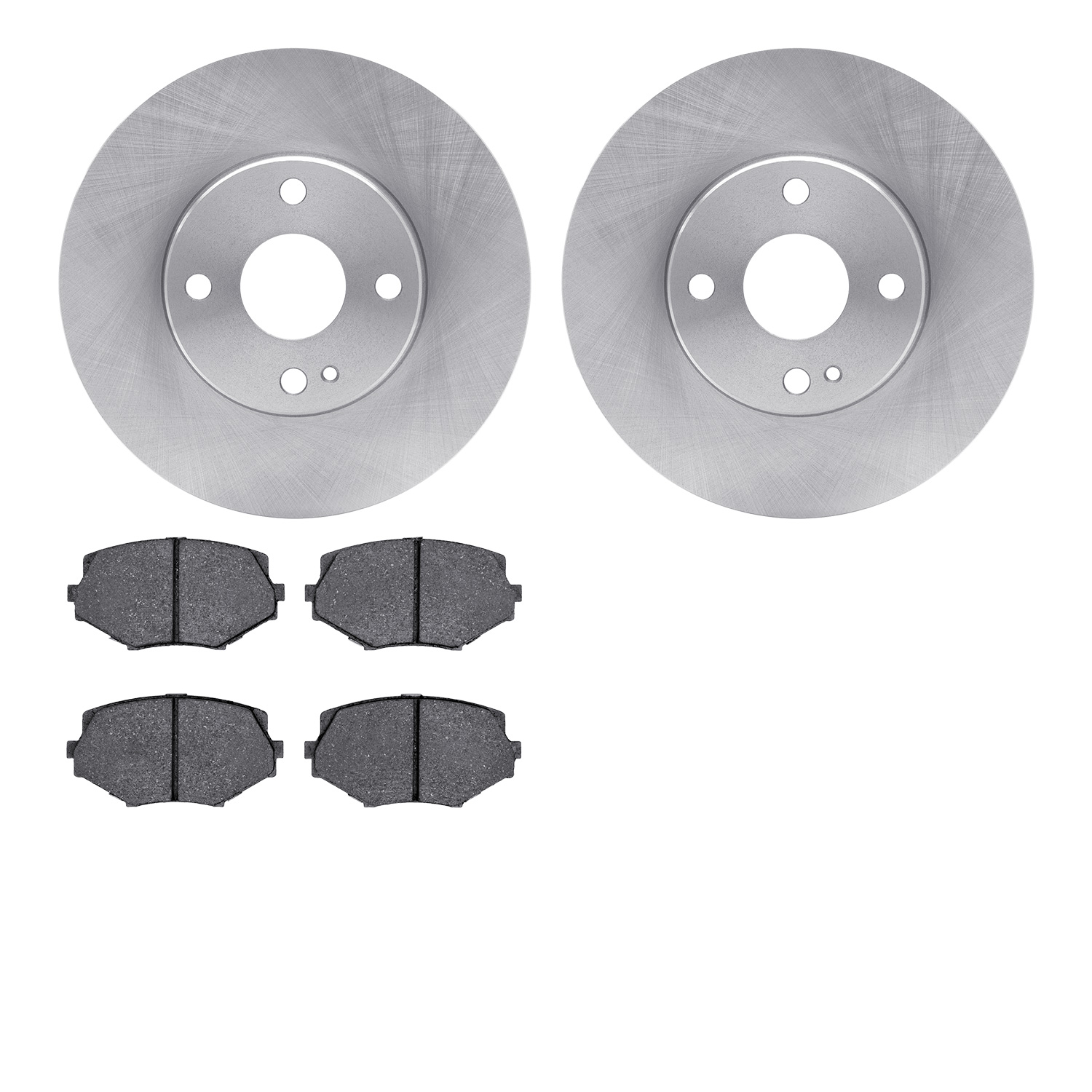 6302-80042 Brake Rotors with 3000-Series Ceramic Brake Pads Kit, 1994-2002 Ford/Lincoln/Mercury/Mazda, Position: Front