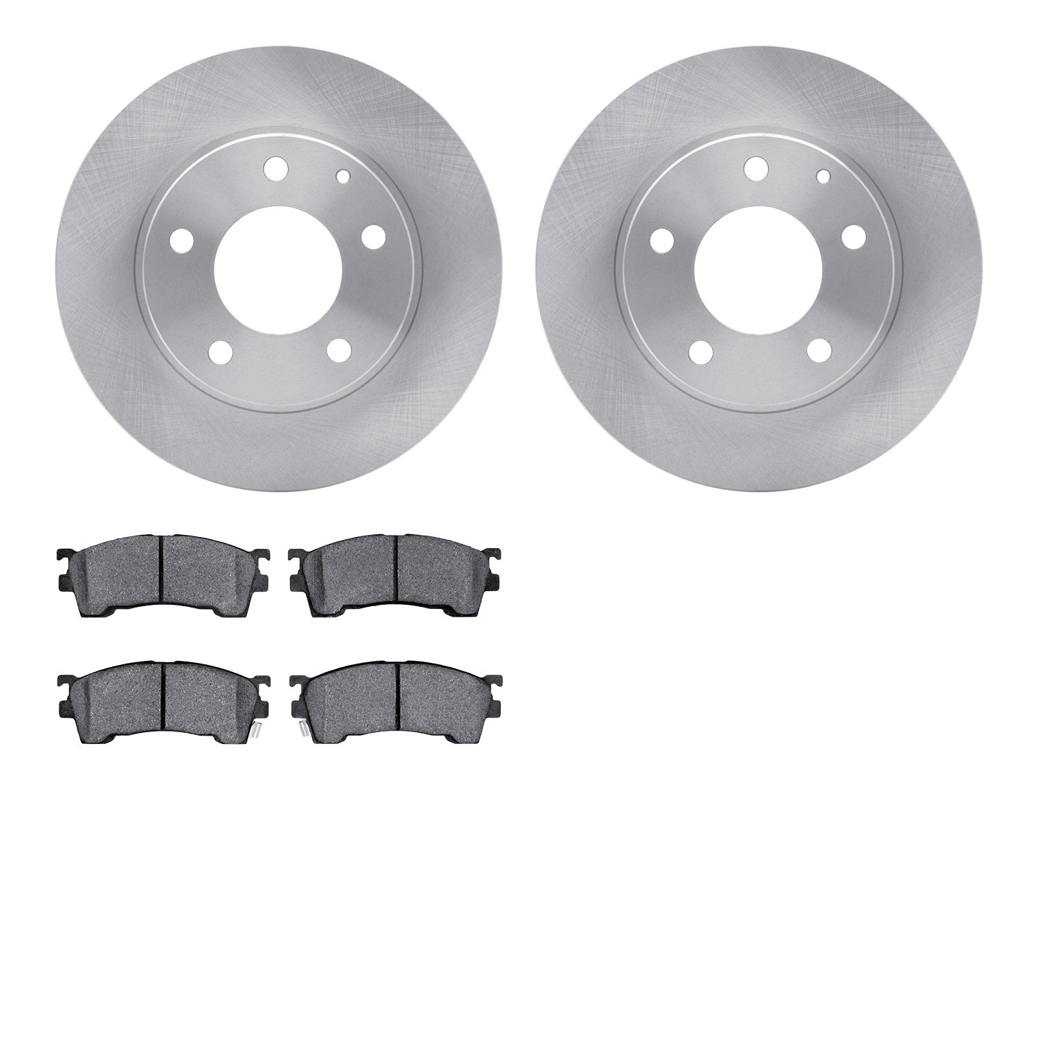 6302-80043 Brake Rotors with 3000-Series Ceramic Brake Pads Kit, 1993-2003 Ford/Lincoln/Mercury/Mazda, Position: Front