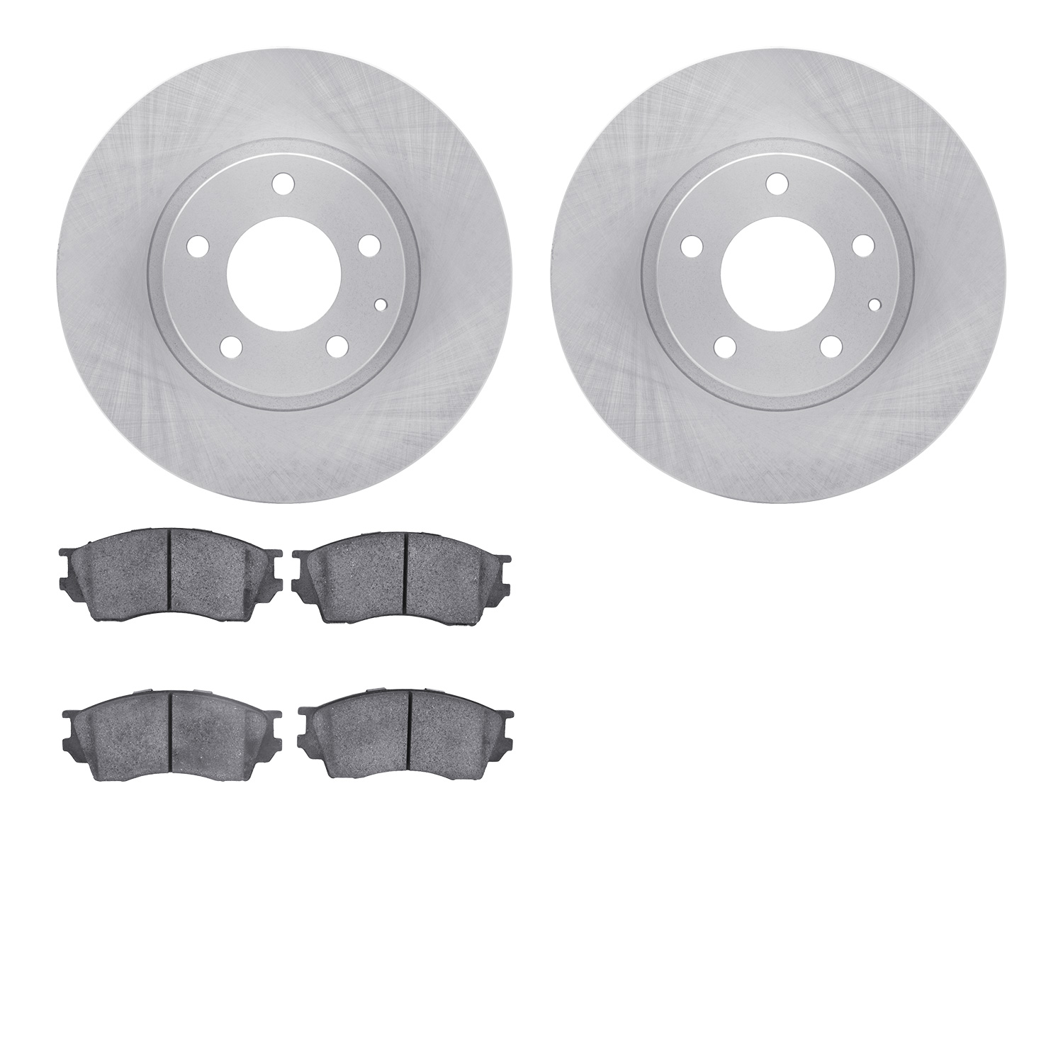 6302-80045 Brake Rotors with 3000-Series Ceramic Brake Pads Kit, 2001-2002 Ford/Lincoln/Mercury/Mazda, Position: Front