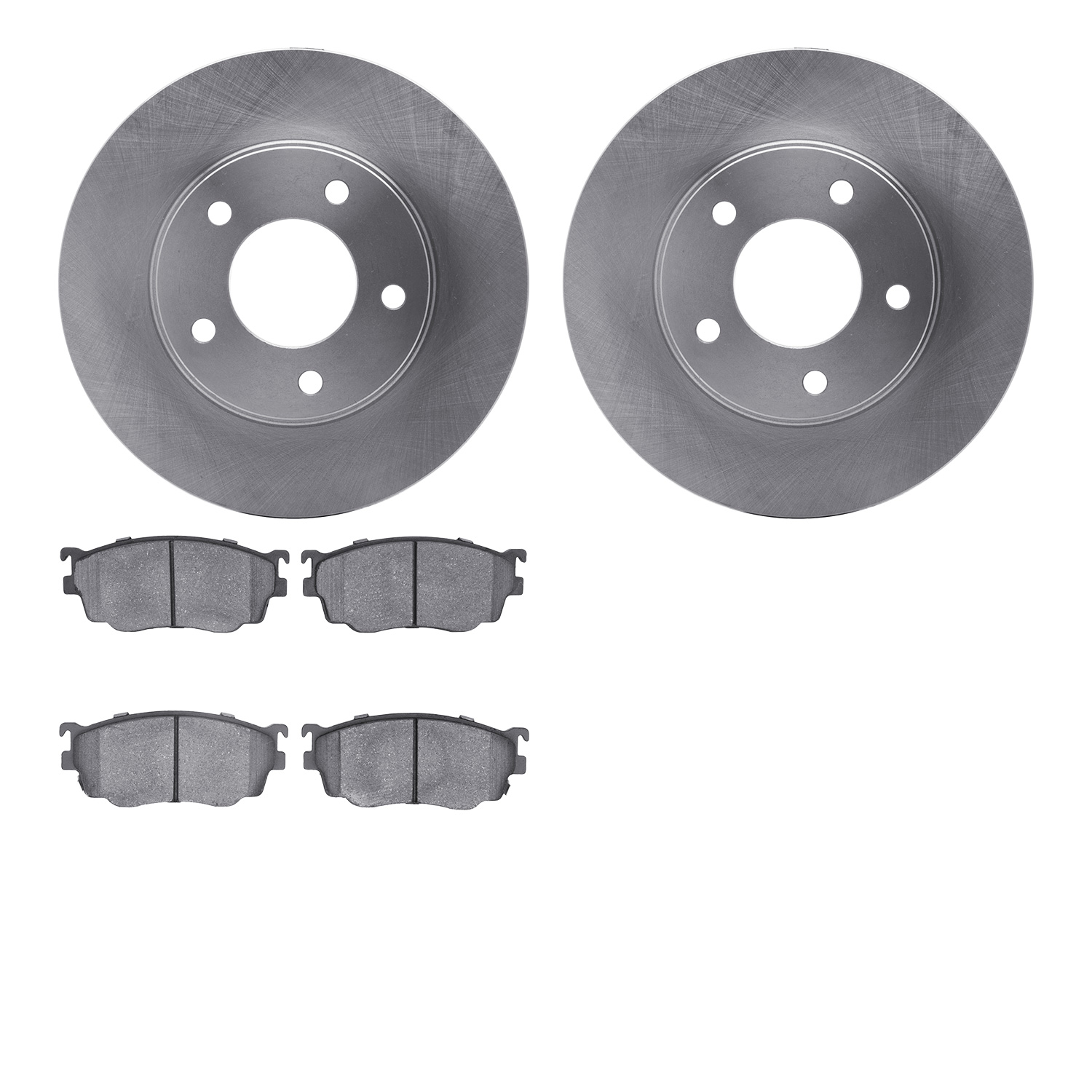 6302-80047 Brake Rotors with 3000-Series Ceramic Brake Pads Kit, 1998-2003 Ford/Lincoln/Mercury/Mazda, Position: Front