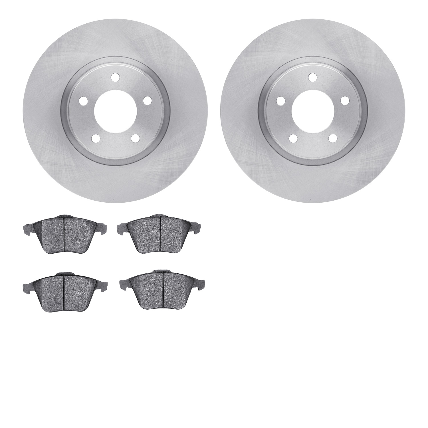 6302-80051 Brake Rotors with 3000-Series Ceramic Brake Pads Kit, 2007-2013 Ford/Lincoln/Mercury/Mazda, Position: Front