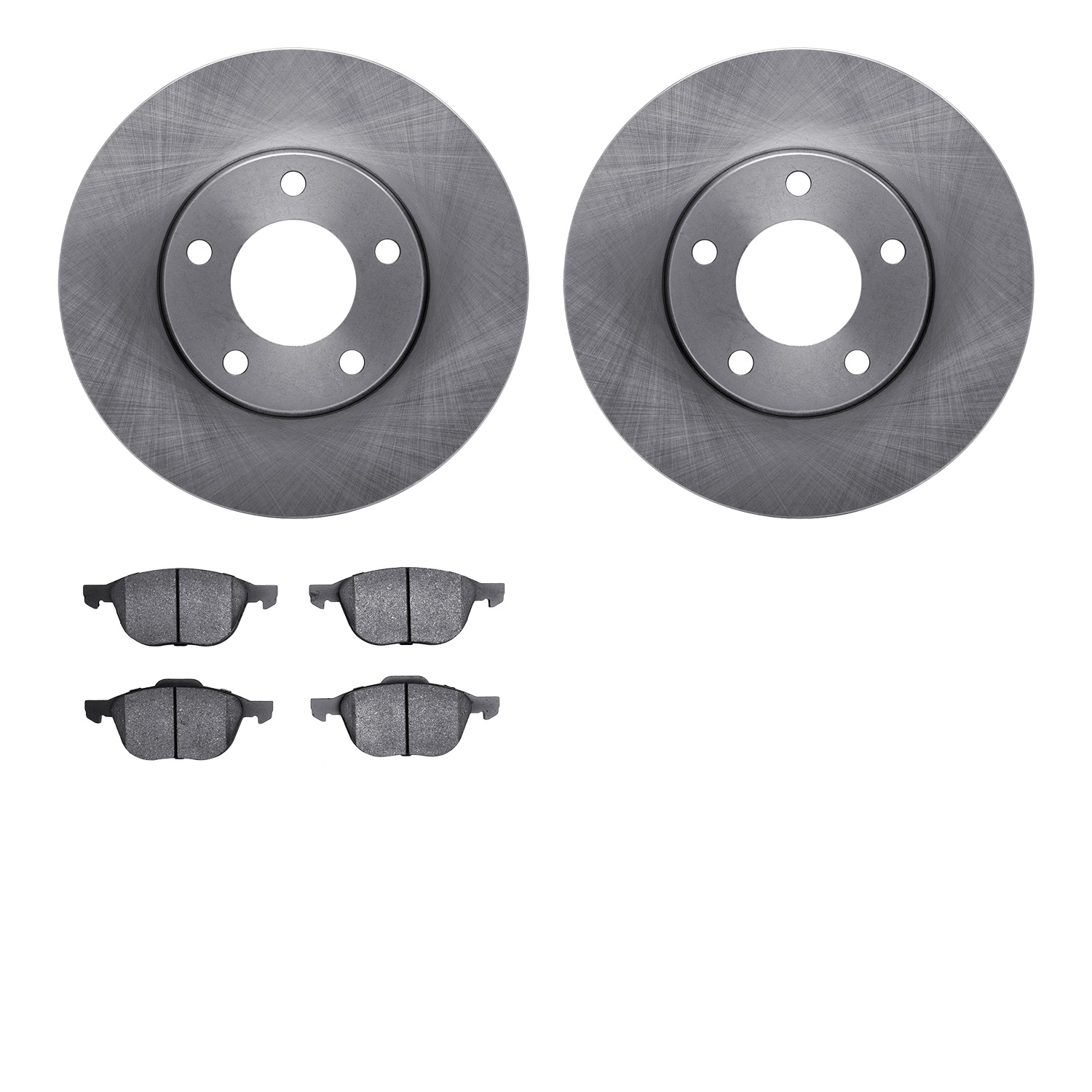 6302-80056 Brake Rotors with 3000-Series Ceramic Brake Pads Kit, 2004-2013 Ford/Lincoln/Mercury/Mazda, Position: Front
