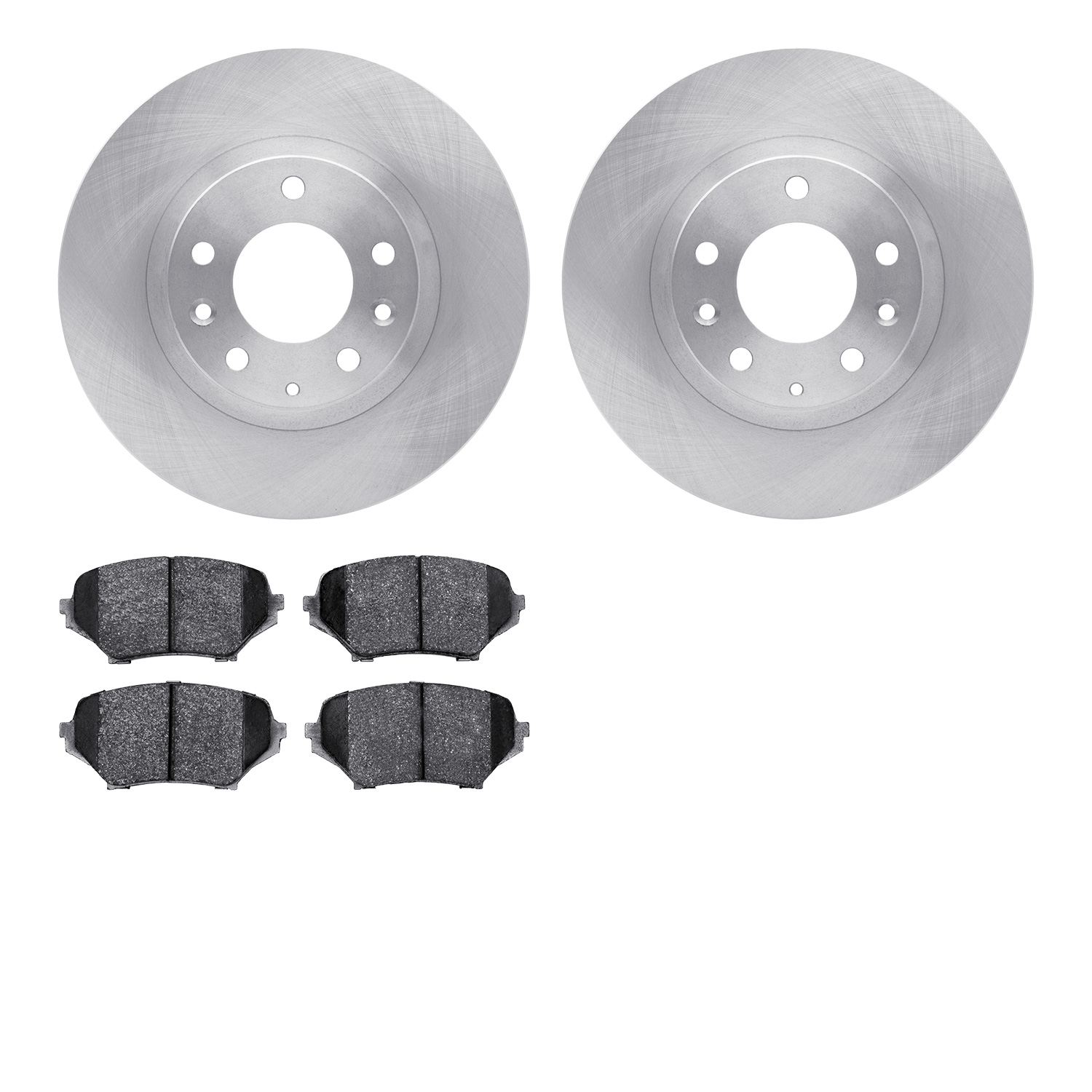 6302-80063 Brake Rotors with 3000-Series Ceramic Brake Pads Kit, 2006-2015 Ford/Lincoln/Mercury/Mazda, Position: Front
