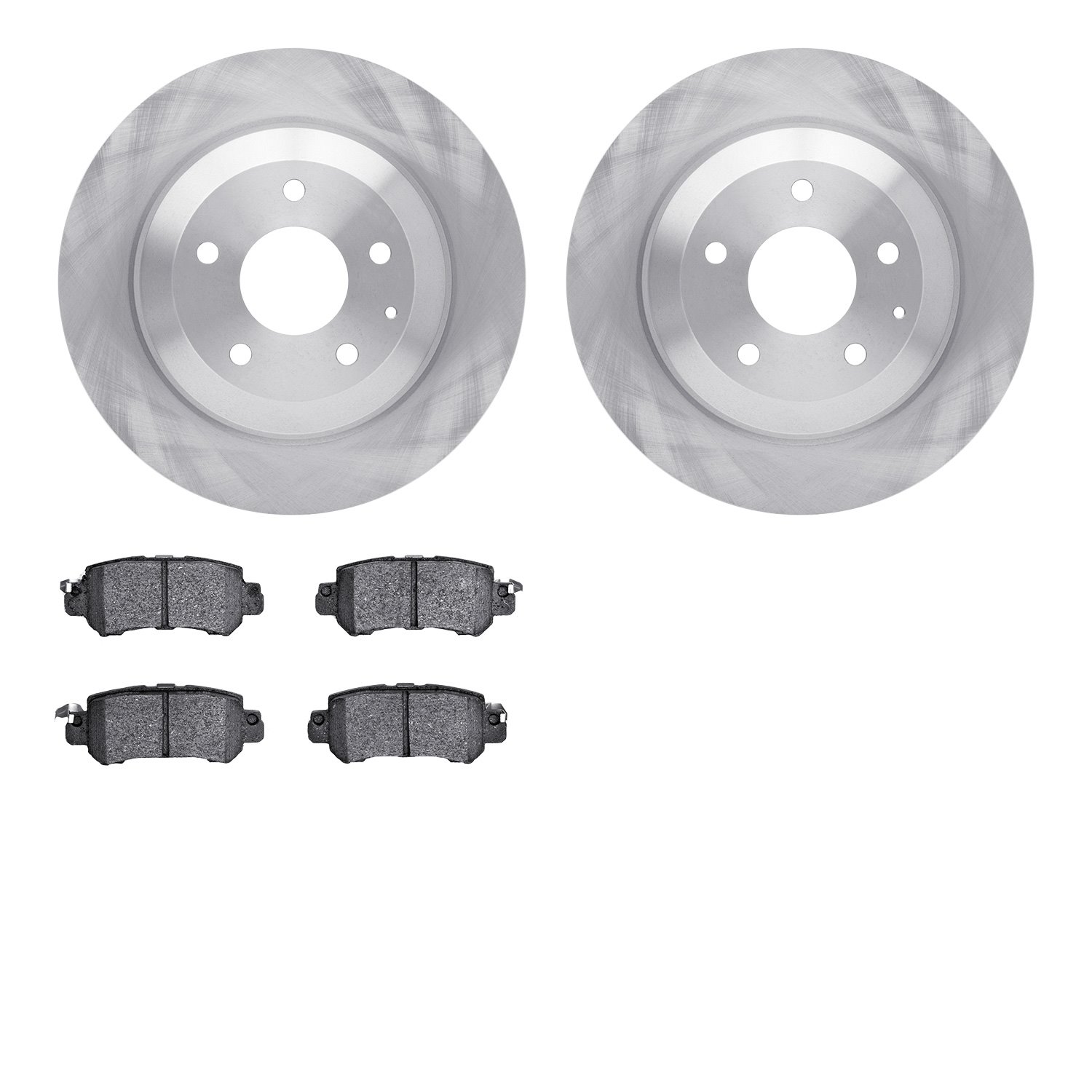 6302-80085 Brake Rotors with 3000-Series Ceramic Brake Pads Kit, 2016-2018 Ford/Lincoln/Mercury/Mazda, Position: Rear