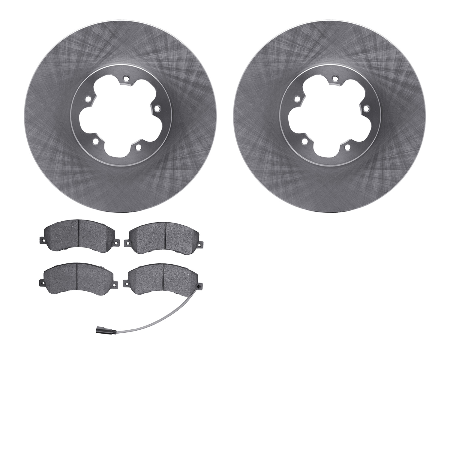 6302-92036 Brake Rotors with 3000-Series Ceramic Brake Pads Kit, 2007-2013 Ford/Lincoln/Mercury/Mazda, Position: Front