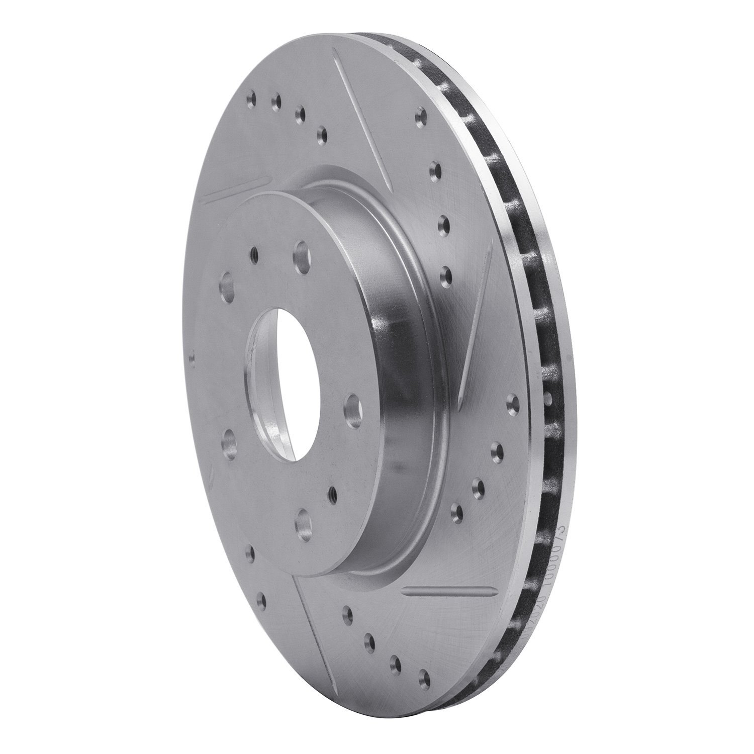 631-01004R Drilled/Slotted Brake Rotor [Silver], 2007-2019 Suzuki, Position: Front Right