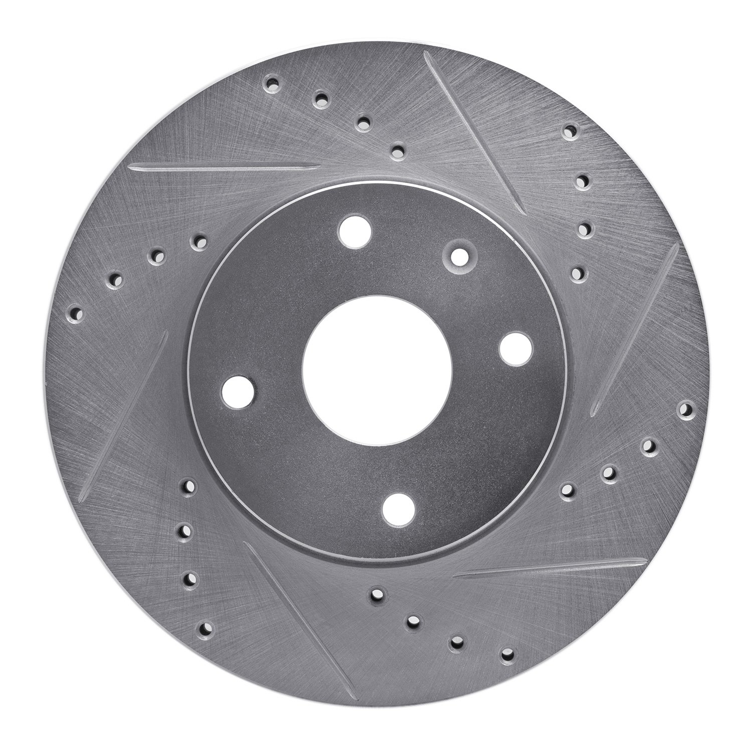 631-01008R Drilled/Slotted Brake Rotor [Silver], 2004-2010 Multiple Makes/Models, Position: Front Right