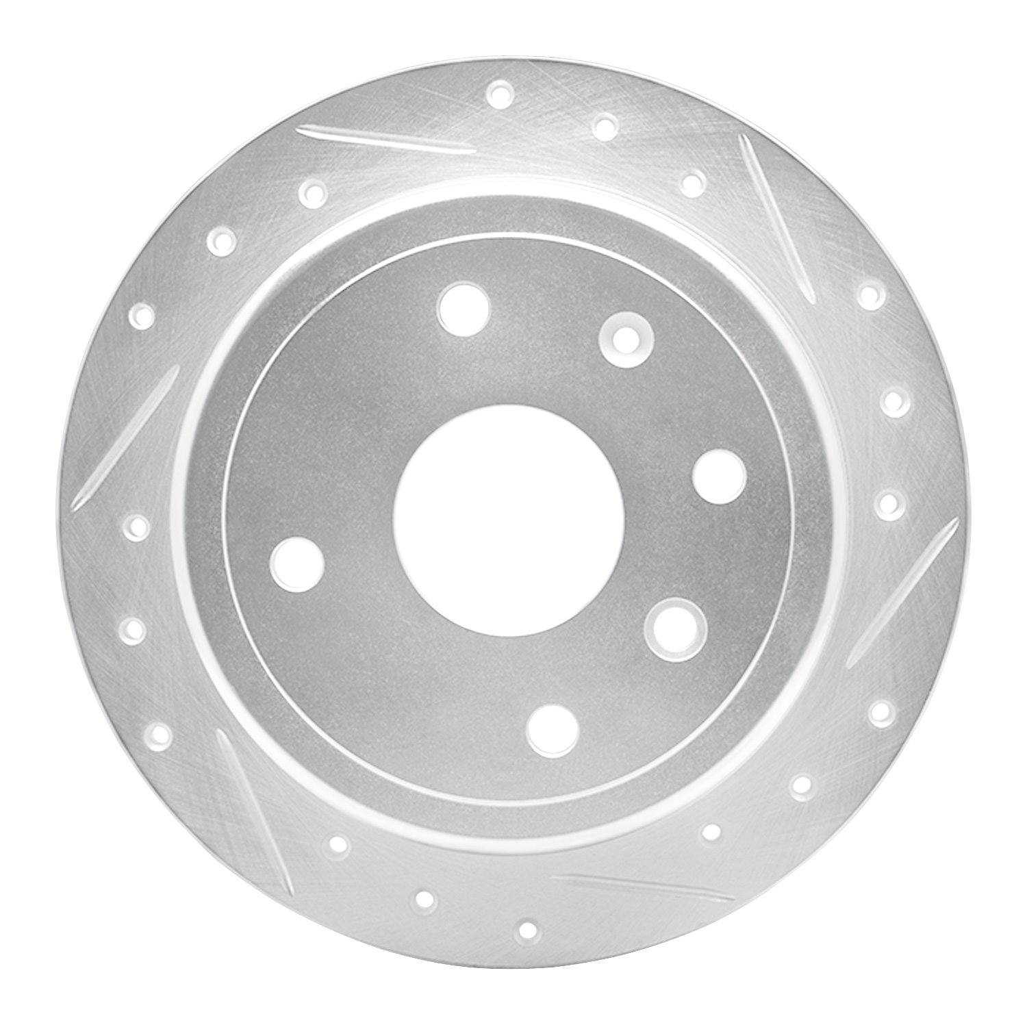 631-01011R Drilled/Slotted Brake Rotor [Silver], 2004-2010 Multiple Makes/Models, Position: Rear Right