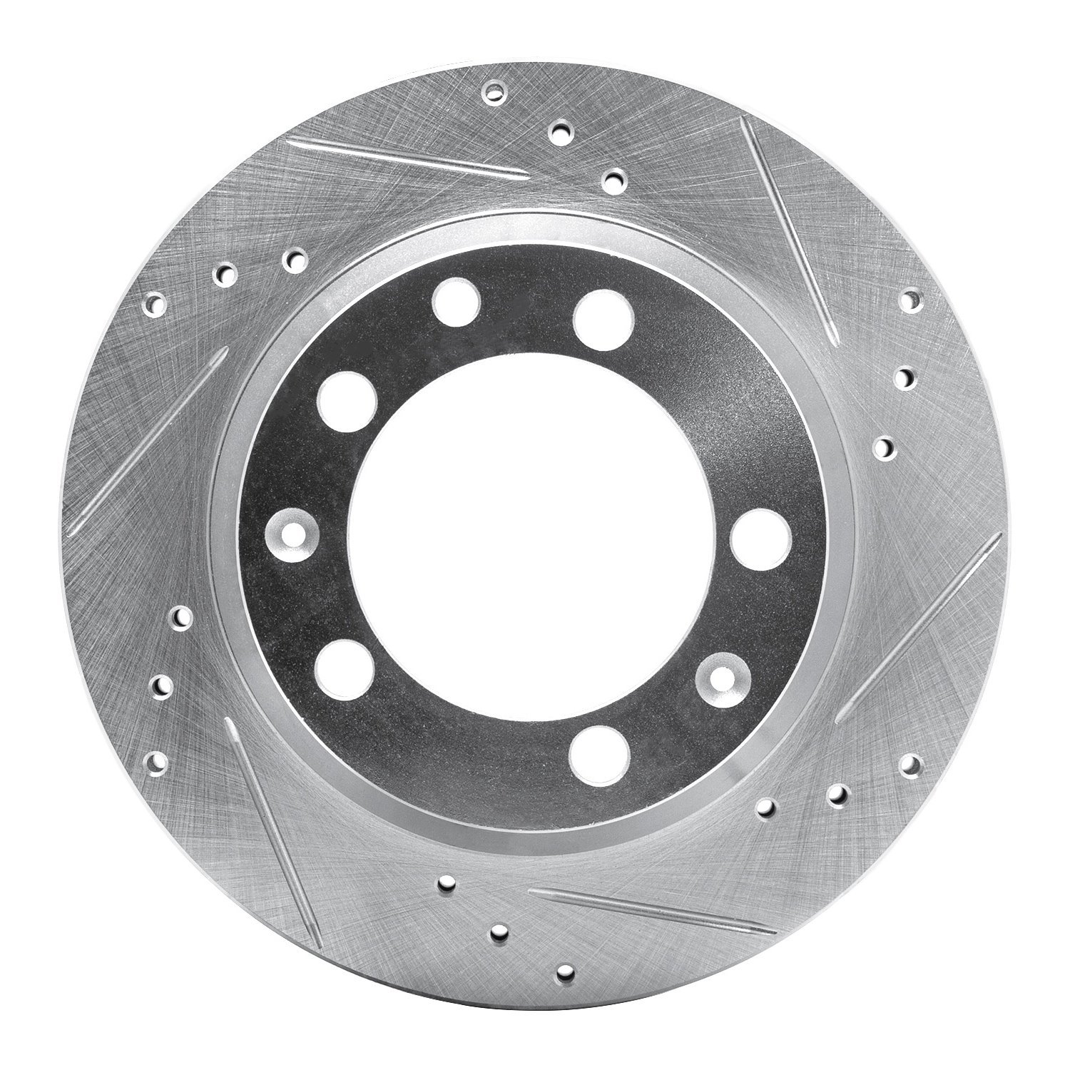 631-02006R Drilled/Slotted Brake Rotor [Silver], 1977-1988 Porsche, Position: Rear Right