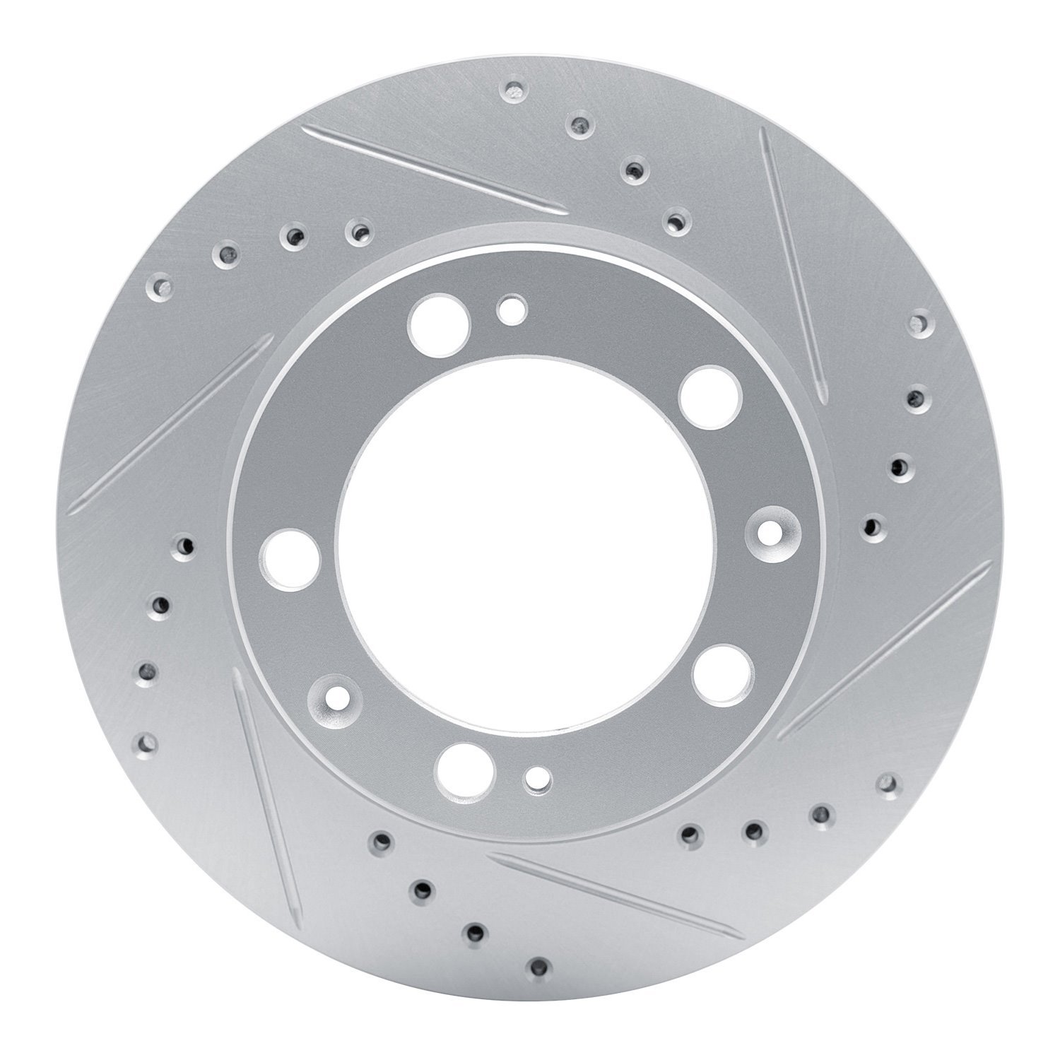 631-02019R Drilled/Slotted Brake Rotor [Silver], 1987-1995 Porsche, Position: Front Right