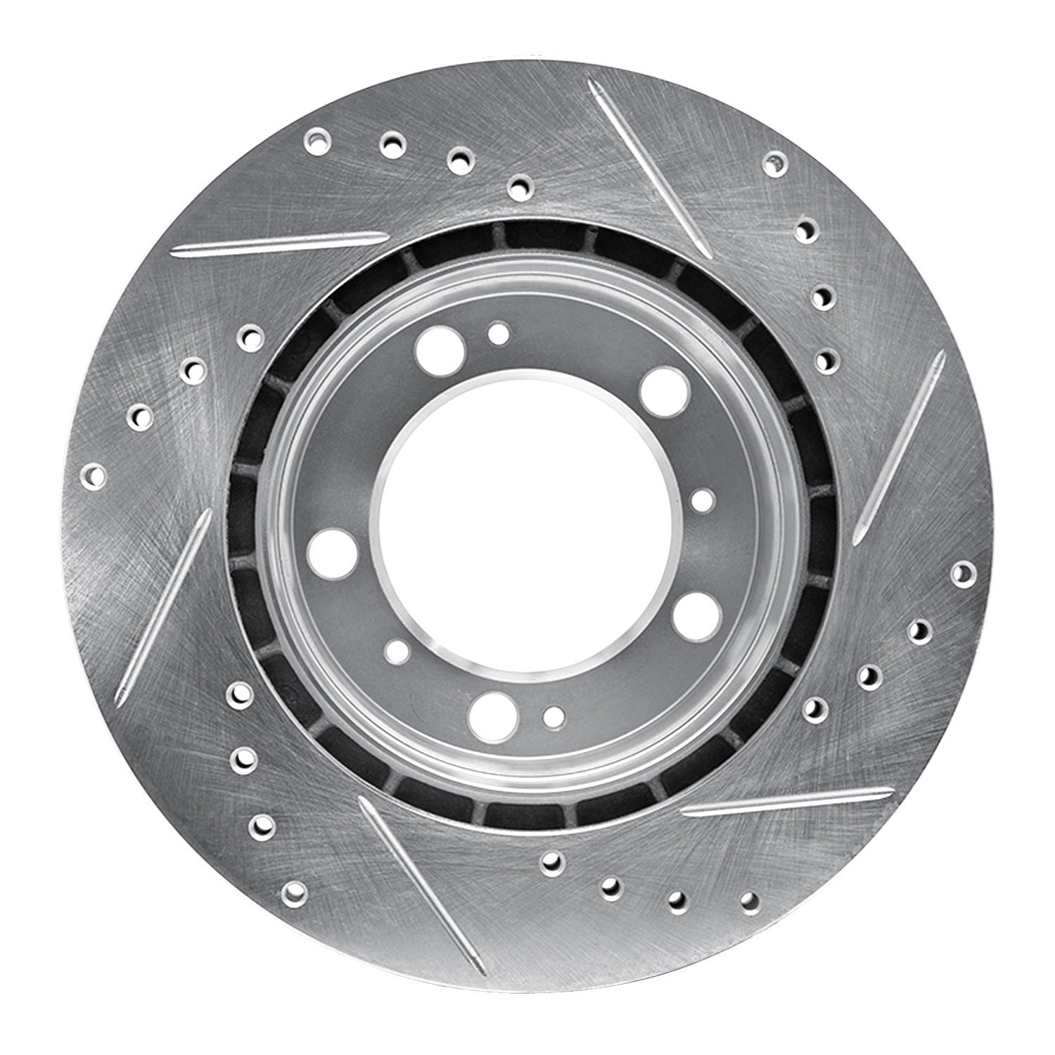 631-02029L Drilled/Slotted Brake Rotor [Silver], 1997-2004 Porsche, Position: Rear Left