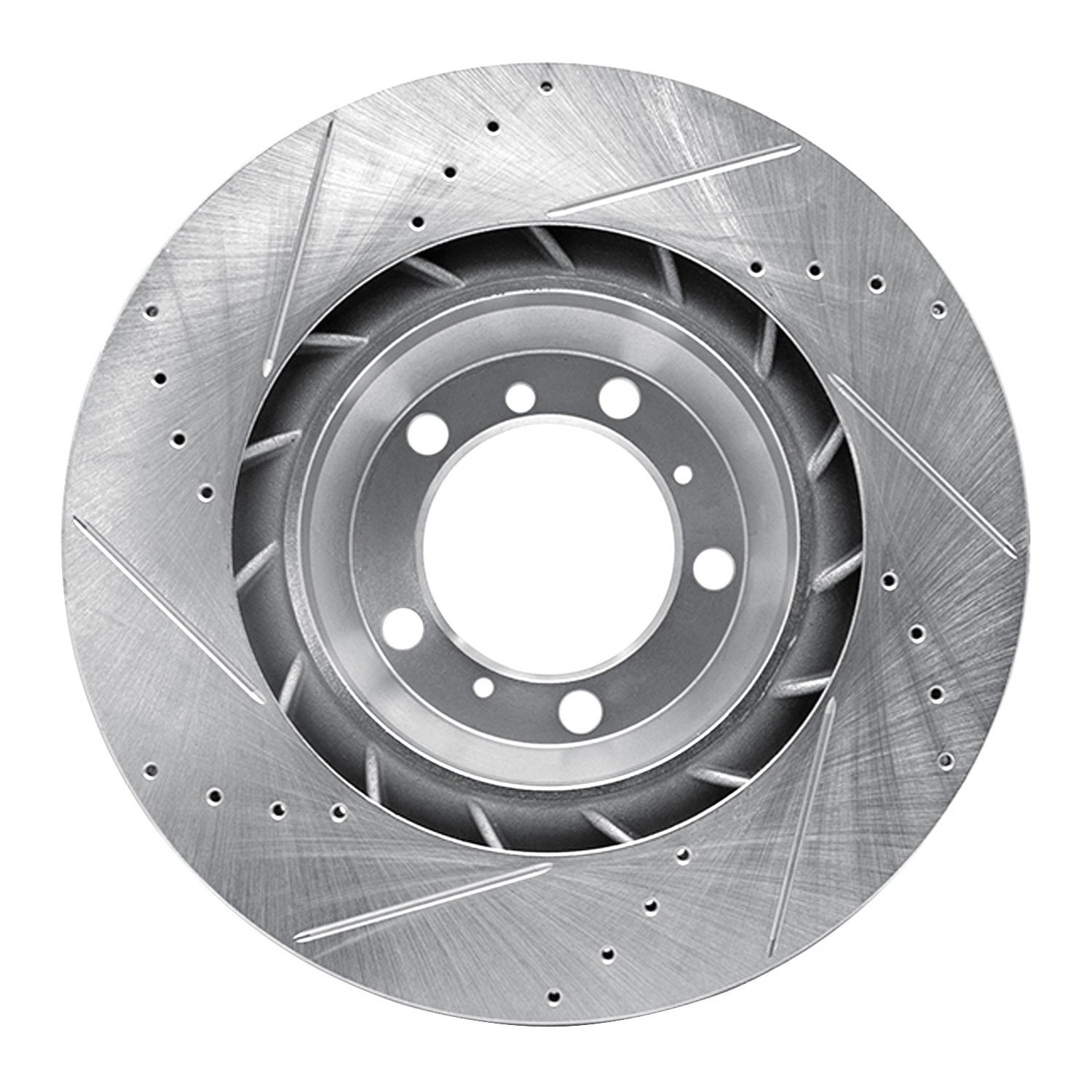631-02047D Drilled/Slotted Brake Rotor [Silver], 2007-2016 Porsche, Position: Rear Left