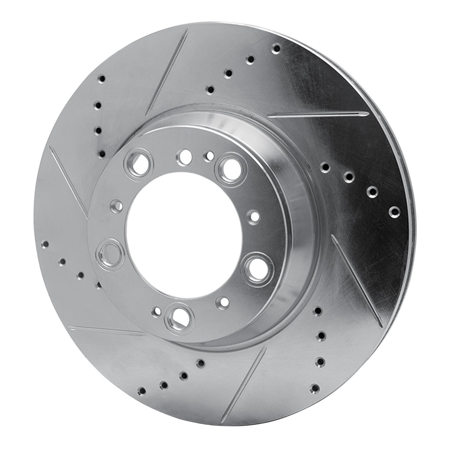 631-02066D Drilled/Slotted Brake Rotor [Silver], 1999-2021 Porsche, Position: Rear Right