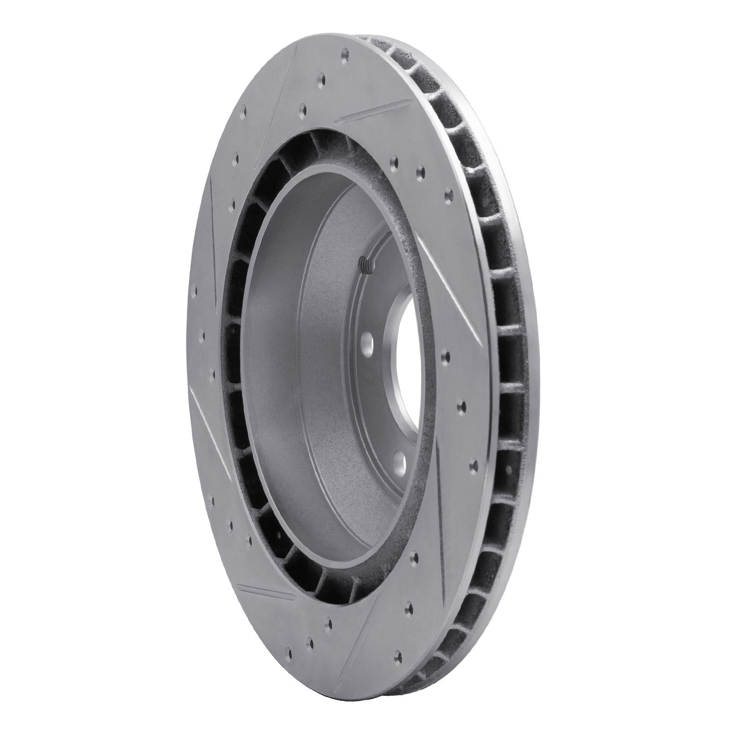631-02089R Drilled/Slotted Brake Rotor [Silver], 2005-2018 Multiple Makes/Models, Position: Rear Right