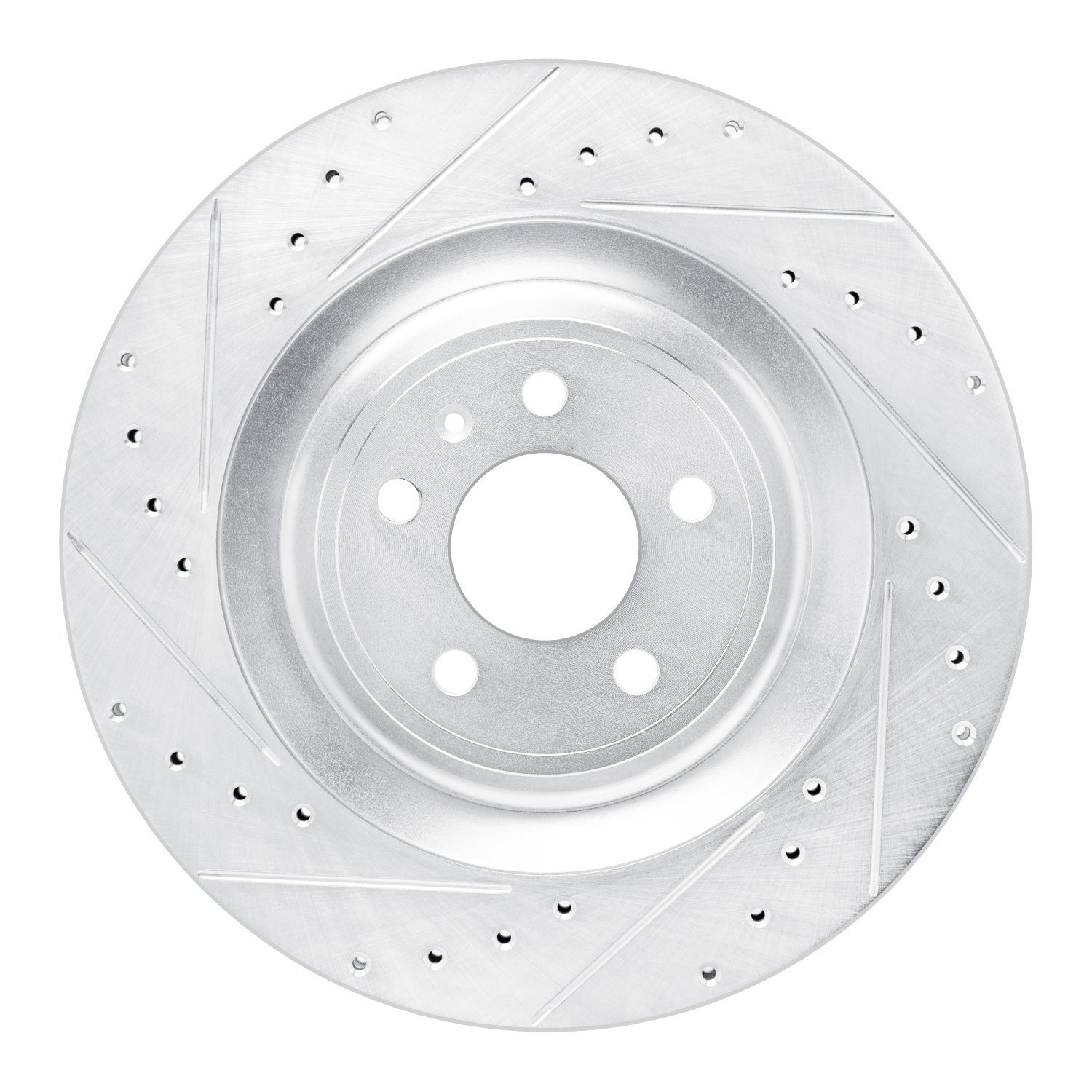 631-02102L Drilled/Slotted Brake Rotor [Silver], 2015-2018 Porsche, Position: Rear Left