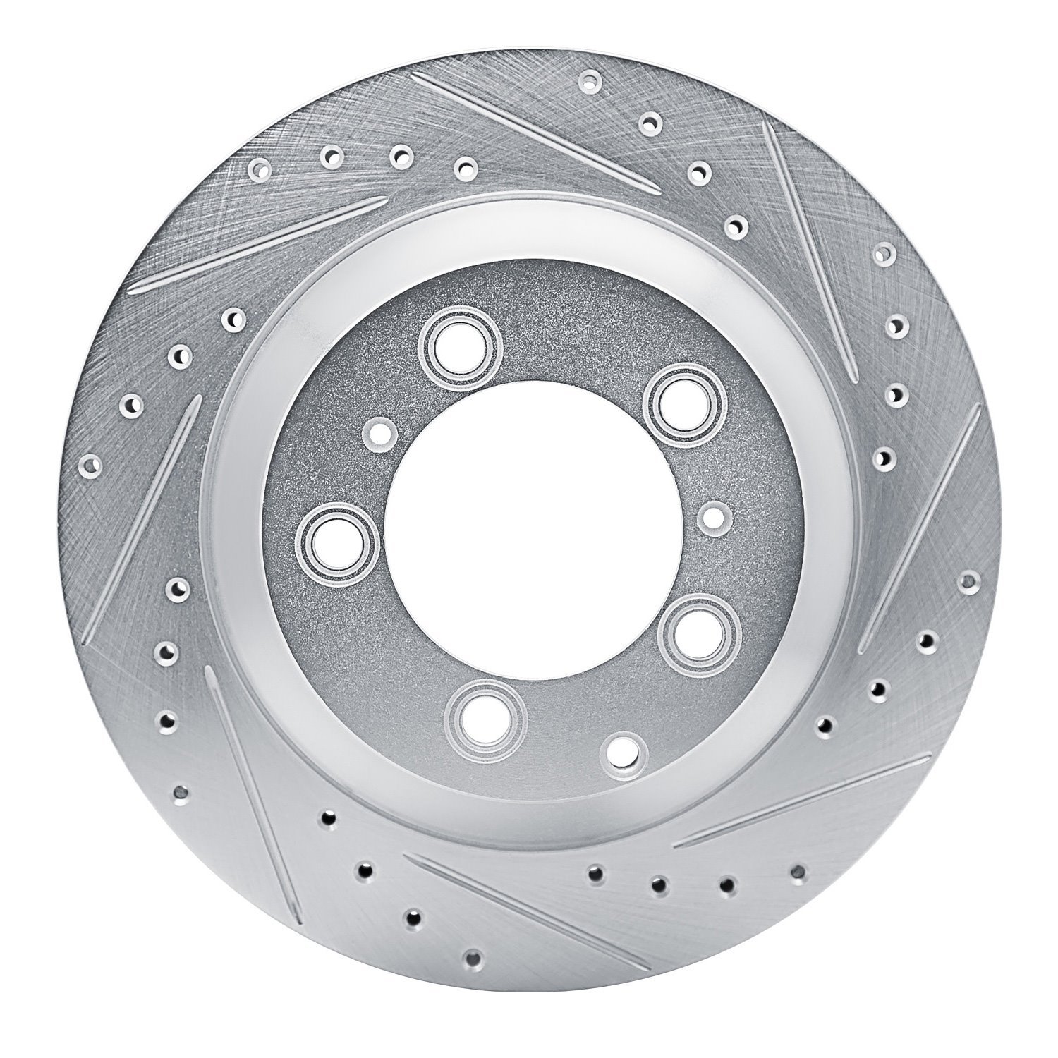 631-02130R Drilled/Slotted Brake Rotor [Silver], 2019-2021 Porsche, Position: Rear Right