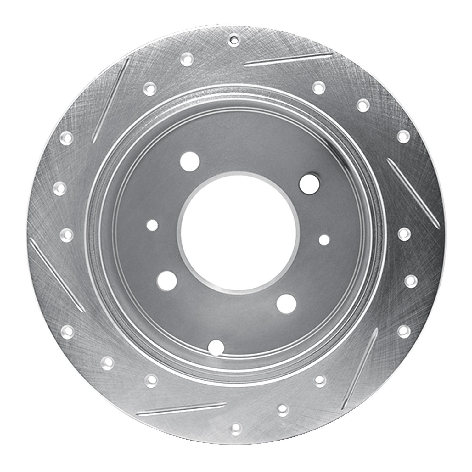 631-03011R Drilled/Slotted Brake Rotor [Silver], 1999-2006 Kia/Hyundai/Genesis, Position: Rear Right