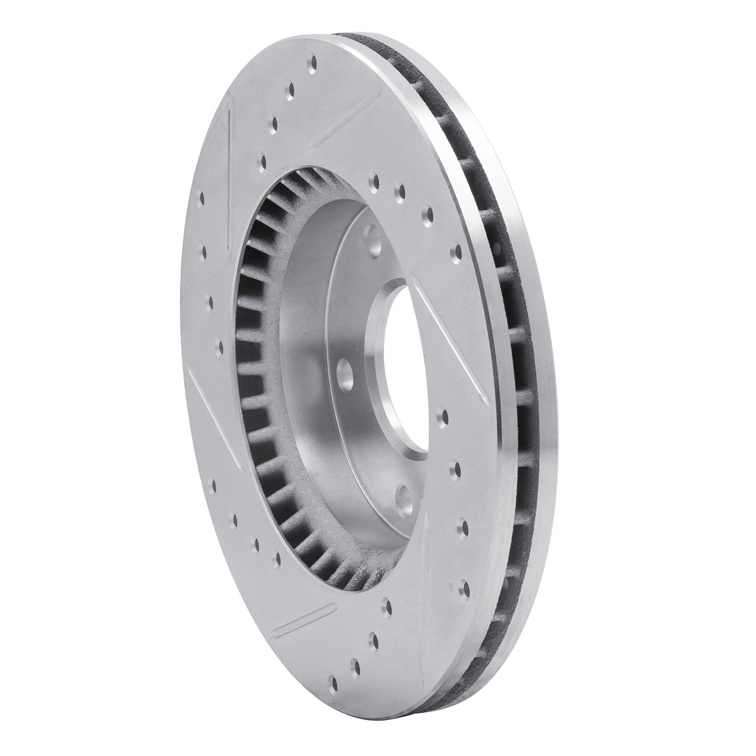 631-03023R Drilled/Slotted Brake Rotor [Silver], 2007-2010 Kia/Hyundai/Genesis, Position: Front Right