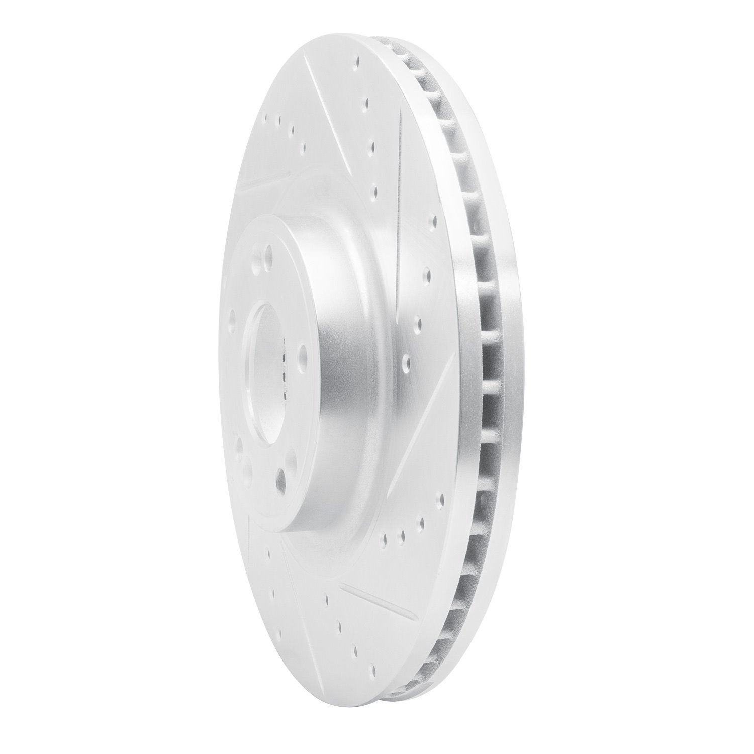 631-03028R Drilled/Slotted Brake Rotor [Silver], 2009-2014 Kia/Hyundai/Genesis, Position: Front Right