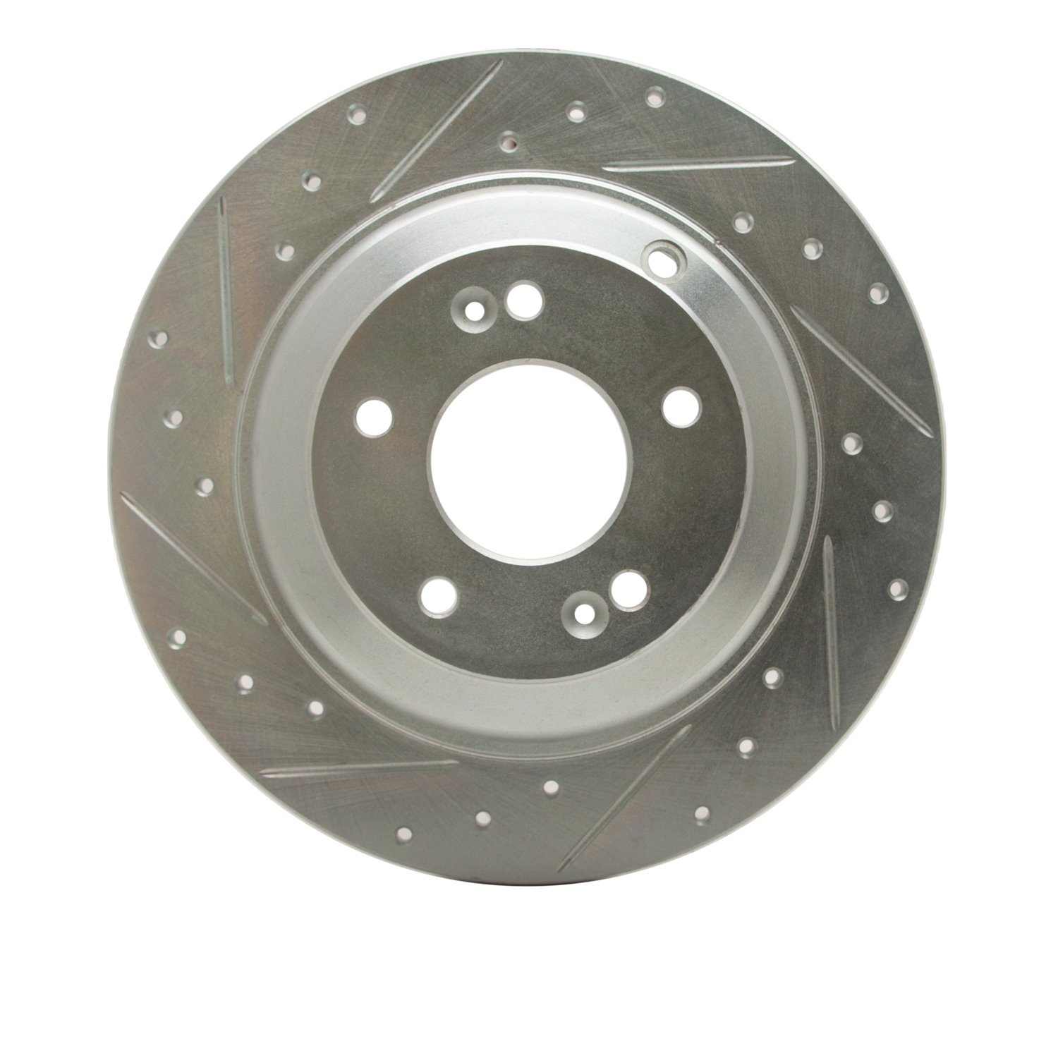 631-03033L Drilled/Slotted Brake Rotor [Silver], 2010-2016 Kia/Hyundai/Genesis, Position: Rear Left