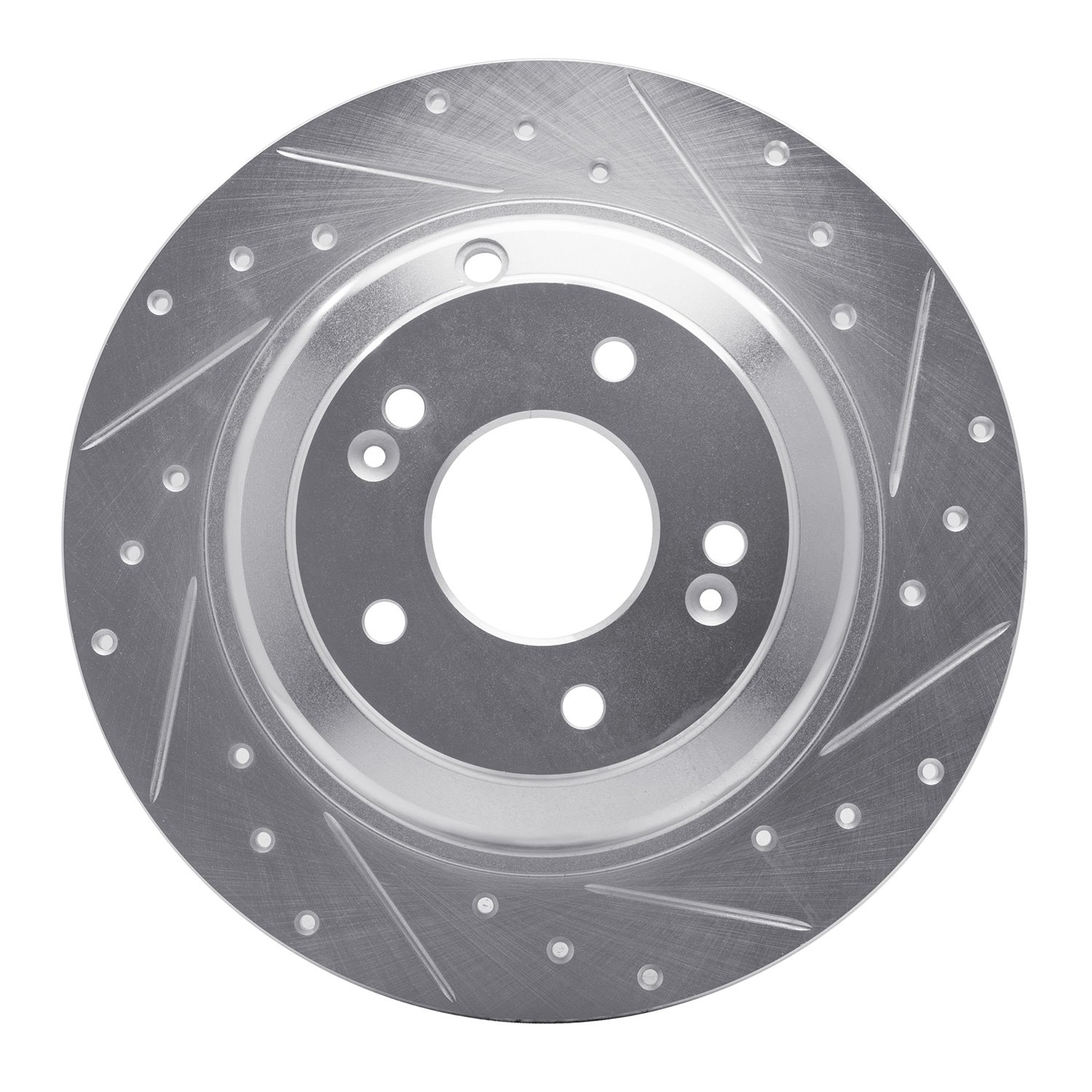 631-03033R Drilled/Slotted Brake Rotor [Silver], 2010-2016 Kia/Hyundai/Genesis, Position: Rear Right