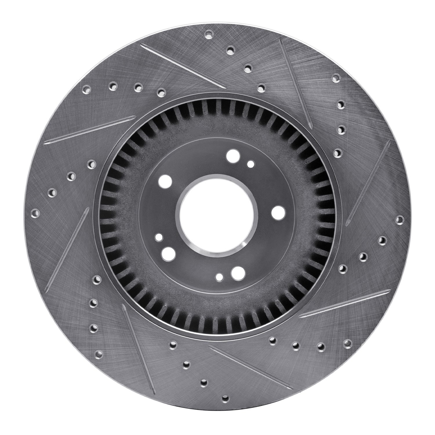 631-03036L Drilled/Slotted Brake Rotor [Silver], 2011-2017 Kia/Hyundai/Genesis, Position: Front Left